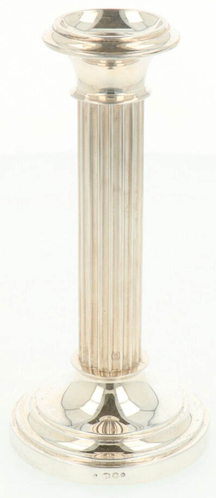 Kandelaar zilver.Baluster vormig model met verzwaarde voet. Nederland, Voorschoten, Zilverfabriek - Bild 2 aus 3