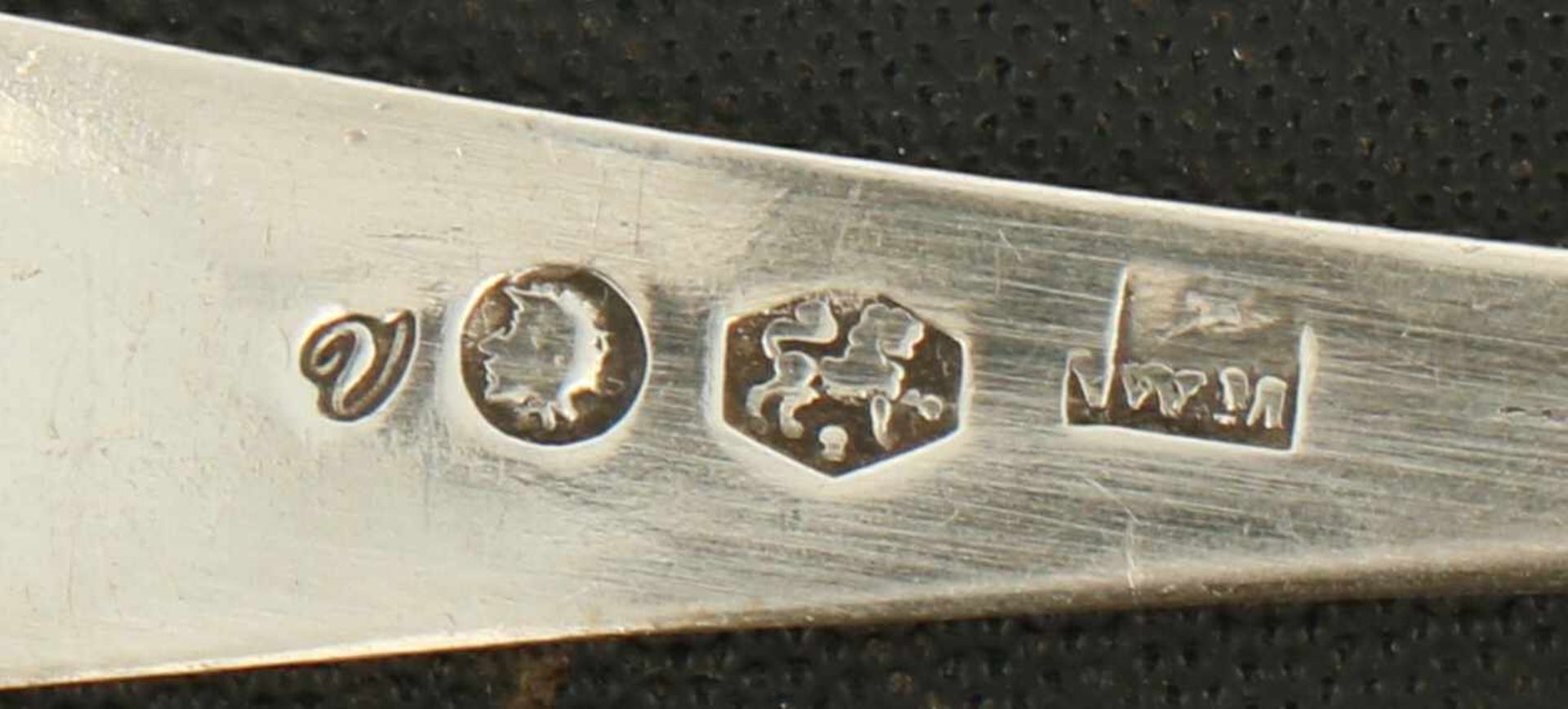 (12) Delige set koffielepels zilver.Uitgevoerd met filetrand versieringen. Nederland, Amsterdam, - Bild 3 aus 3