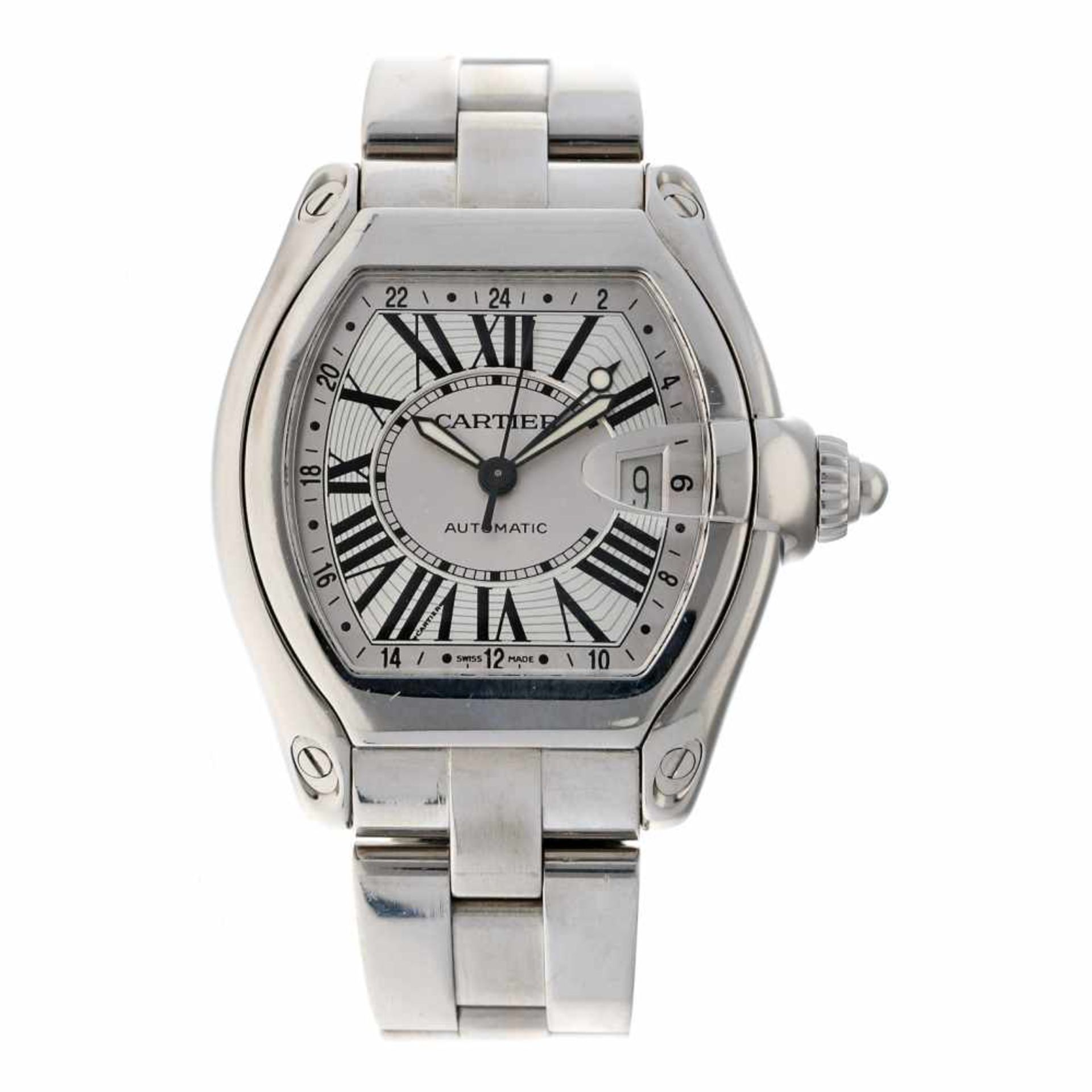 Cartier Roadster GMT 27222722 - Herenhorloge - Automaat - ca. 2004.Staat: 2 (goed) - Materiaal kast: