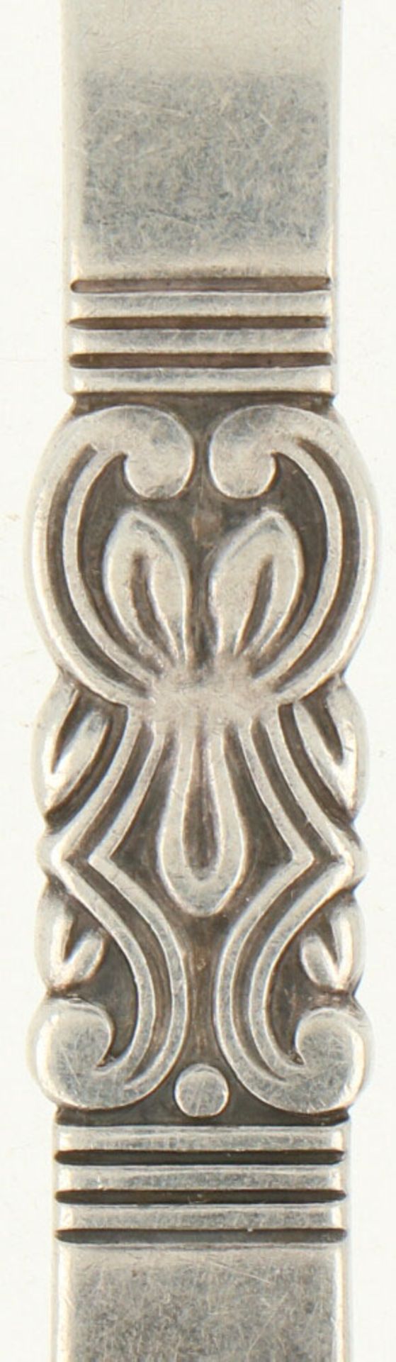 Gelegenheidslepel zilver.Strakke lepel met traditionele versieringen. Denemarken, Slagelse, S.A.J. - Bild 2 aus 6