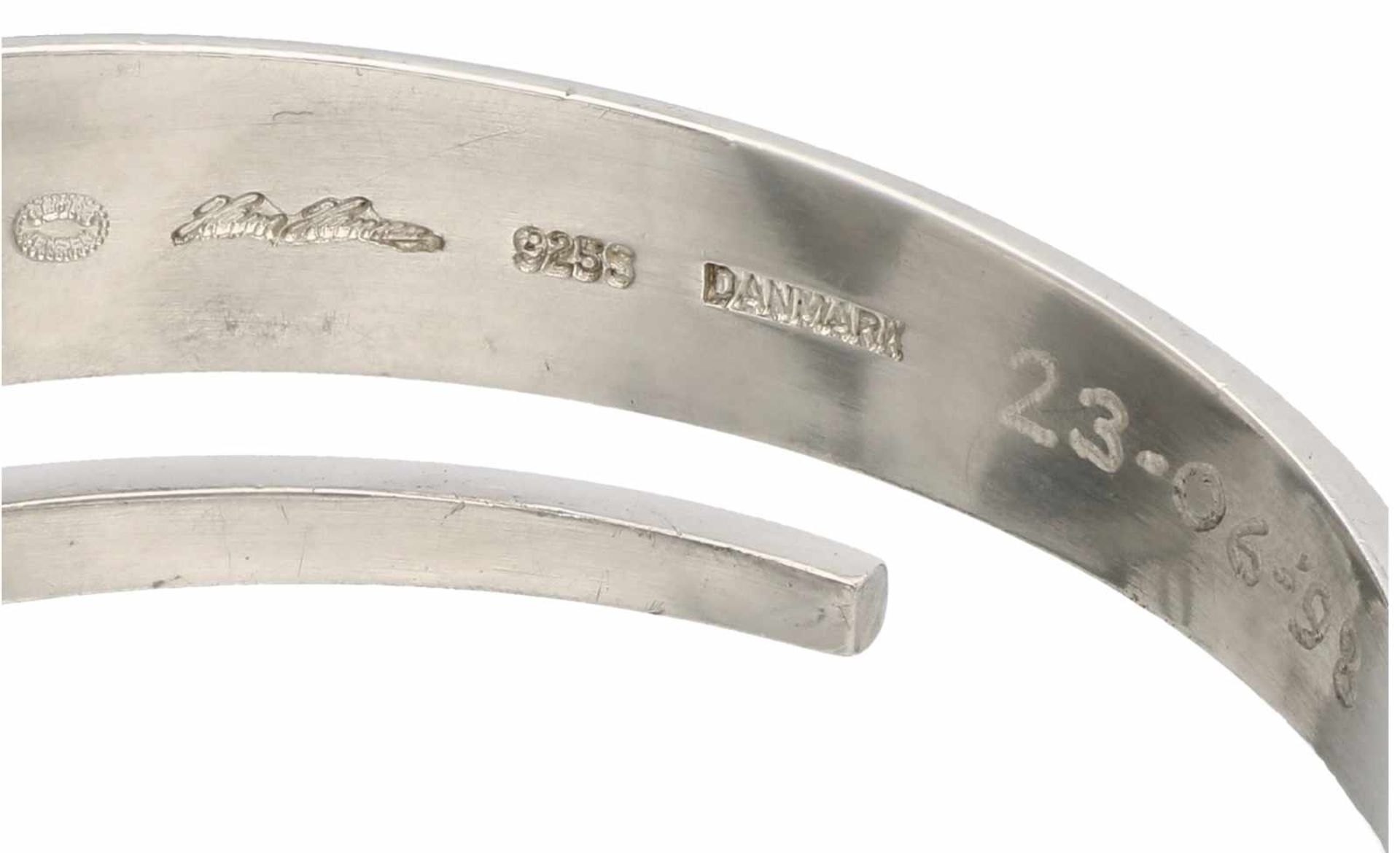 Zilveren Georg Jensen & Hans Hansen bangle armband - 925/1000.Denemarken. '23-06-'98' In armband - Bild 3 aus 3