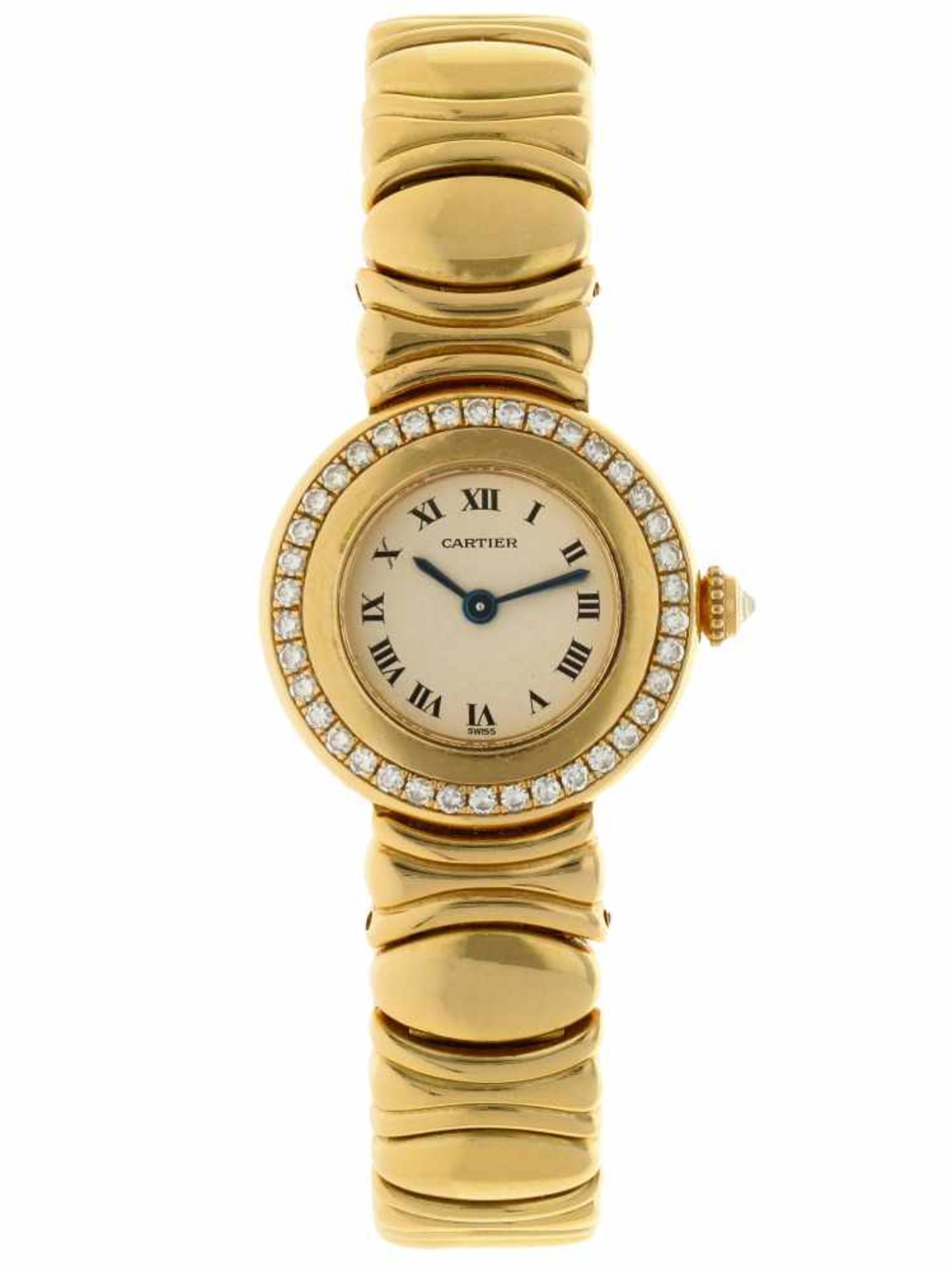 Cartier Colisee - Dameshorloge - Quartz - ca. 1995.Staat: 1 (zeer goed) - Materiaal kast: Geelgoud -