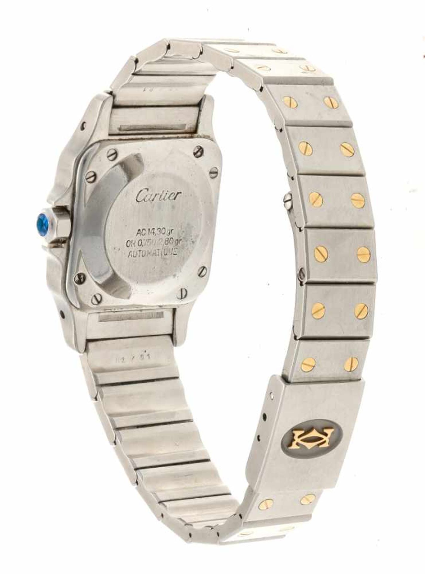 Cartier Santos Galbee - Dameshorloge - Automaat - ca. 1997.Staat: 2 (goed) - Materiaal kast: Goud/ - Bild 3 aus 5