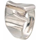Zilveren Lapponia Pandora ring - 925/1000.Designer: Björn Weckström, keuren: kroontje, 925, K8,