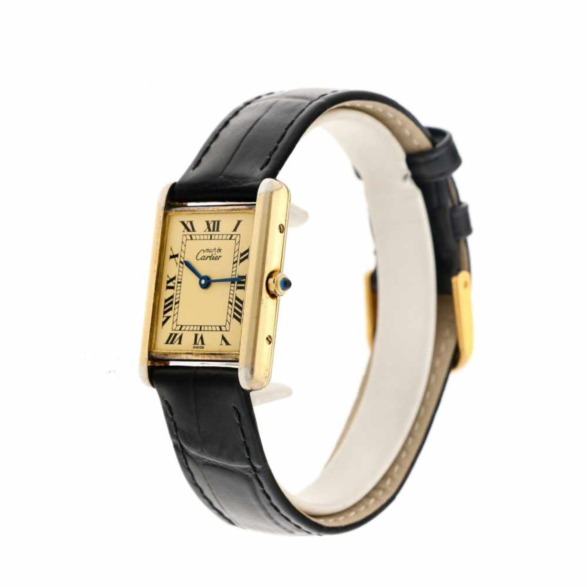 Cartier Tank Vermeil 590005590005 - Dameshorloge - Quartz - ca. 1990.Staat: 2 (goed) - Materiaal - Bild 2 aus 6