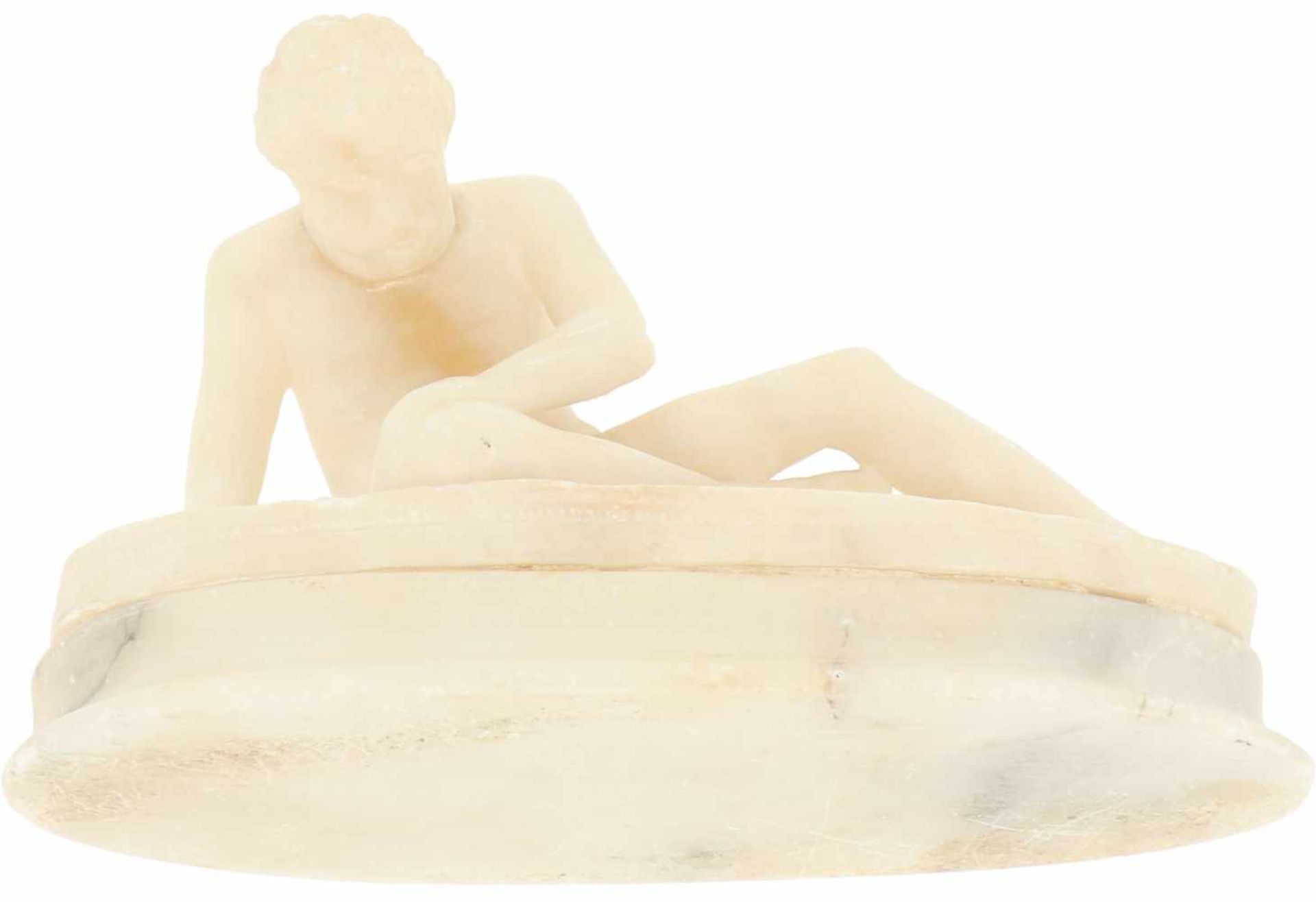 Een Grand-Tour marmeren beeldje van de stervende Galliër naar Michelangelo.Hoofdje gelijmd. Afm. - Bild 2 aus 2
