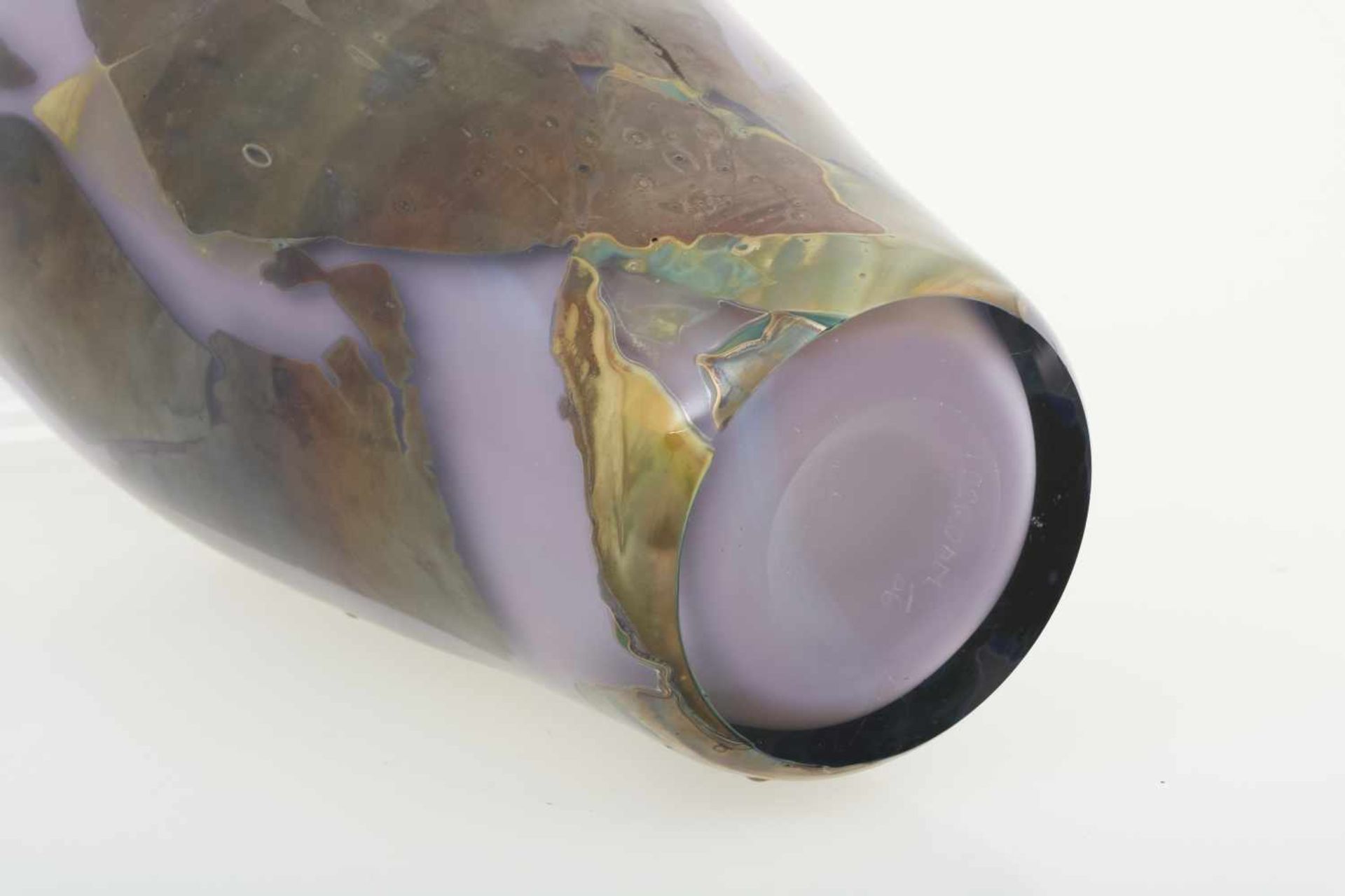 Een glazen expirimentele Unica vaas, Ales Vasicek. Leerdam, 21e eeuw. - Bild 4 aus 4