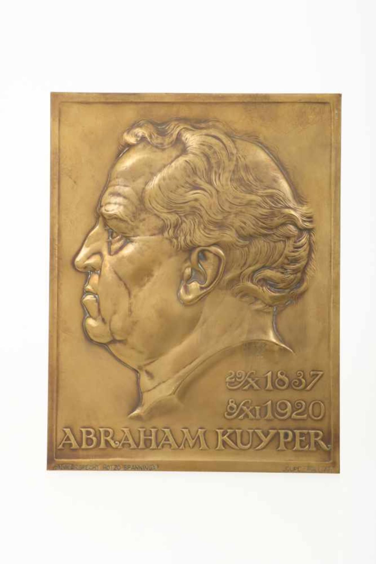 Abraham Kuyper Plaquette. - Bild 2 aus 3