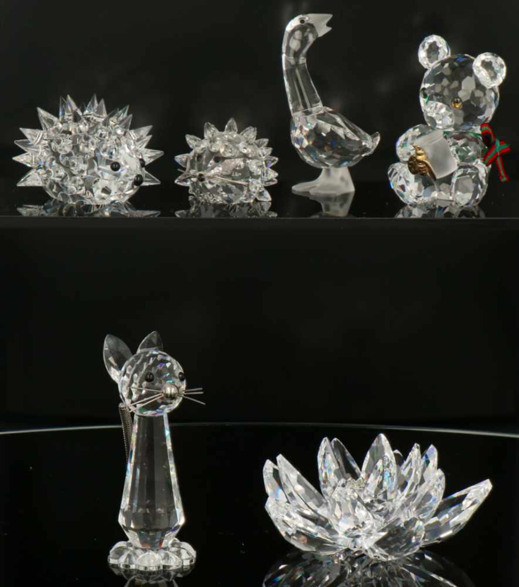 (6) delig lot Swarovski dier figuren .