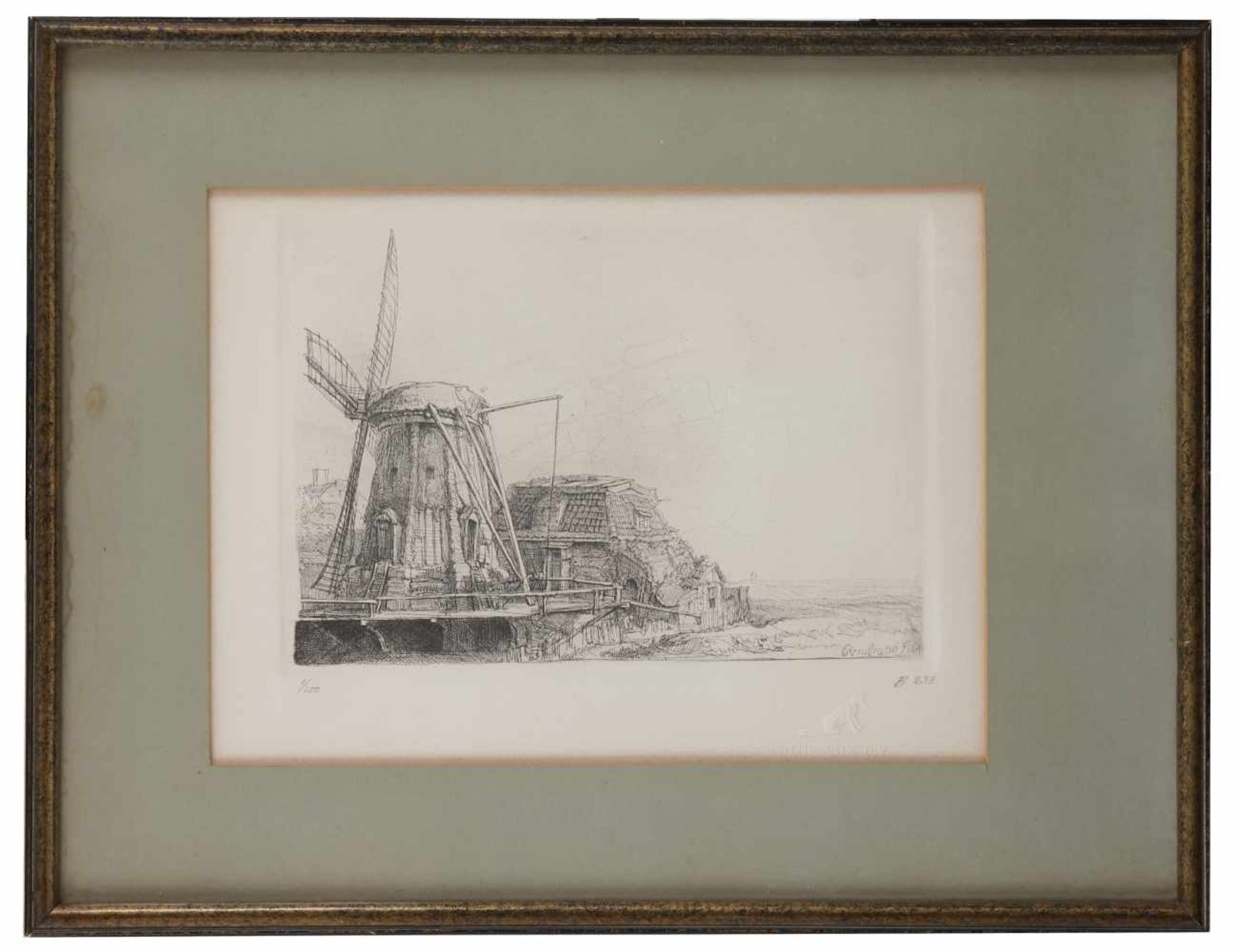 Naar Rembrandt Harmensz. van Rijn (Leiden 1606 - 1669 Amsterdam), De Molen, 1641,. - Bild 2 aus 5