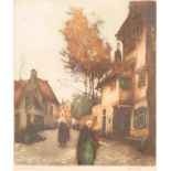 Alphons van Neste (Dottignies Hainaut, Be. 1900 - 1961), Gezicht in Brugge.