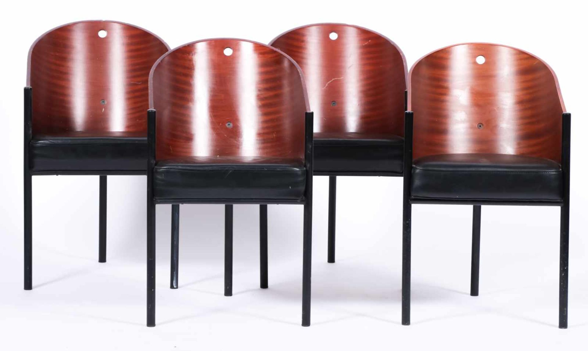 Philippe Starck (Parijs 1949), Vier Costes-stoelen, ontworpen in: 1982, geproduceerd door: Driade (