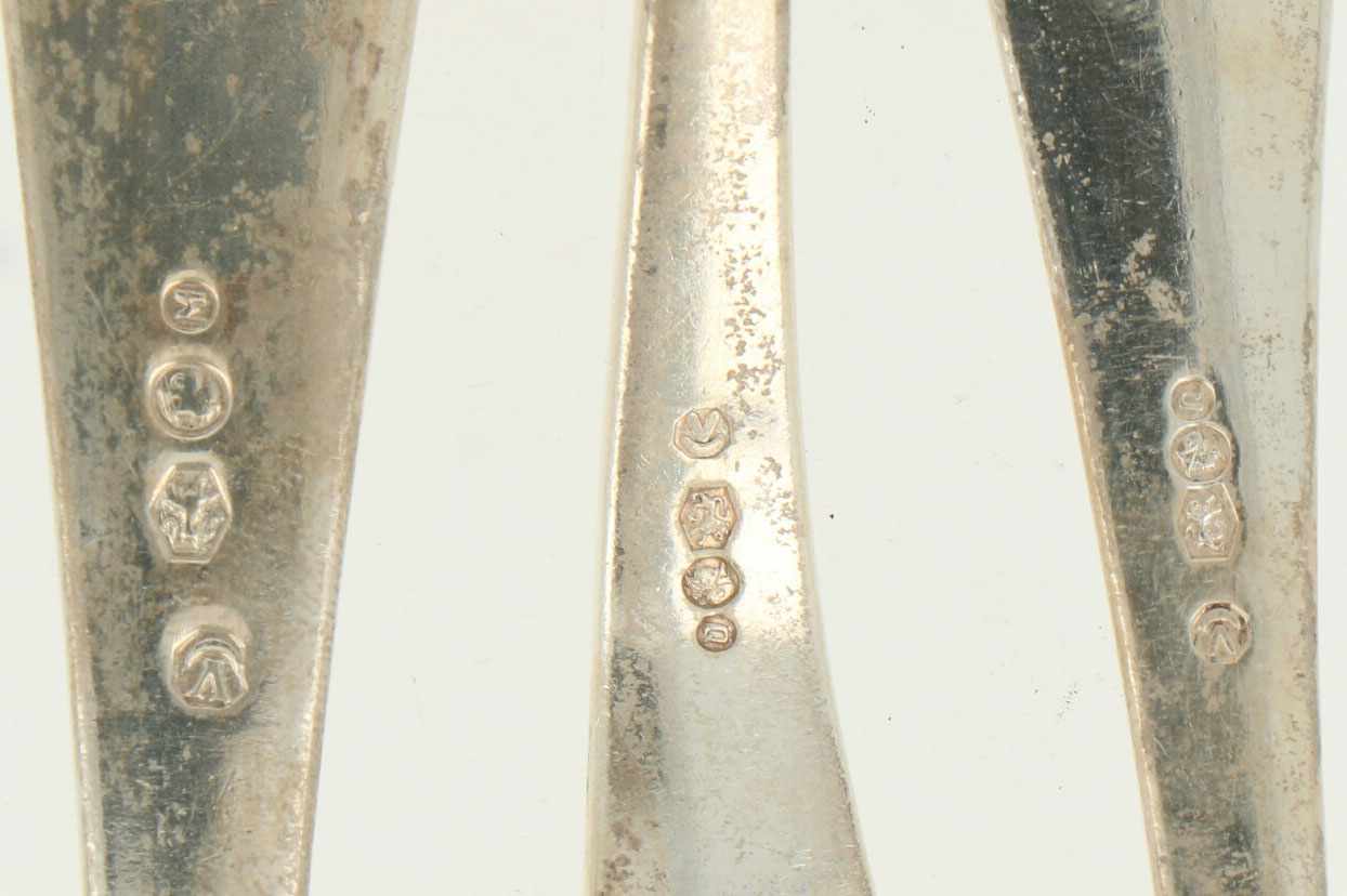 (3) Delig set scheplepels zilver. - Image 3 of 3