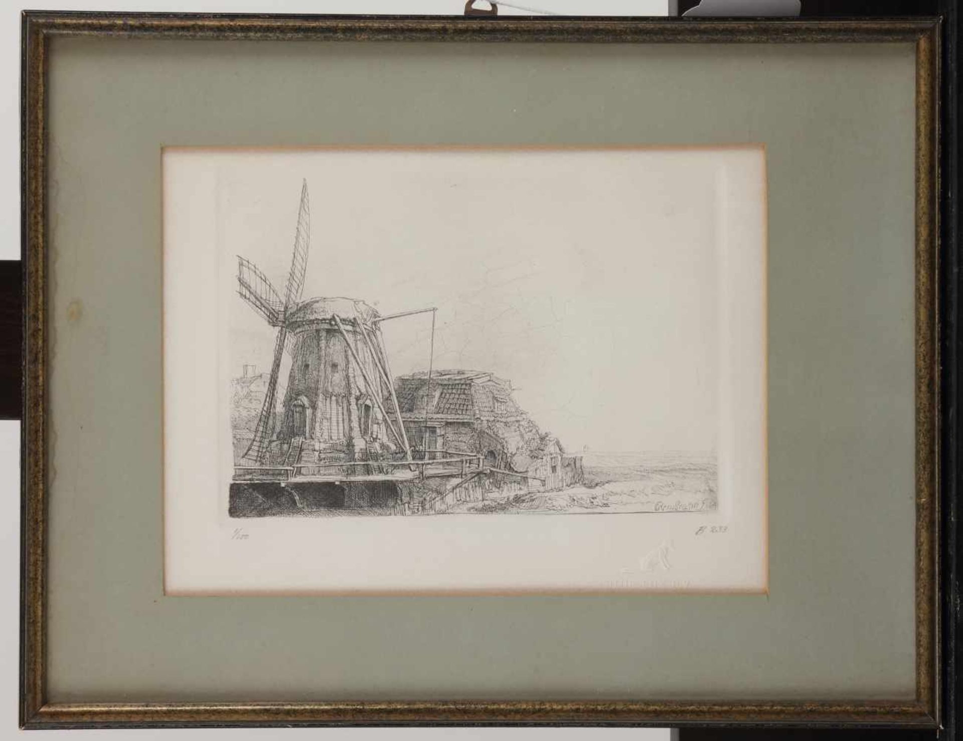 Naar Rembrandt Harmensz. van Rijn (Leiden 1606 - 1669 Amsterdam), De Molen, 1641,. - Bild 5 aus 5