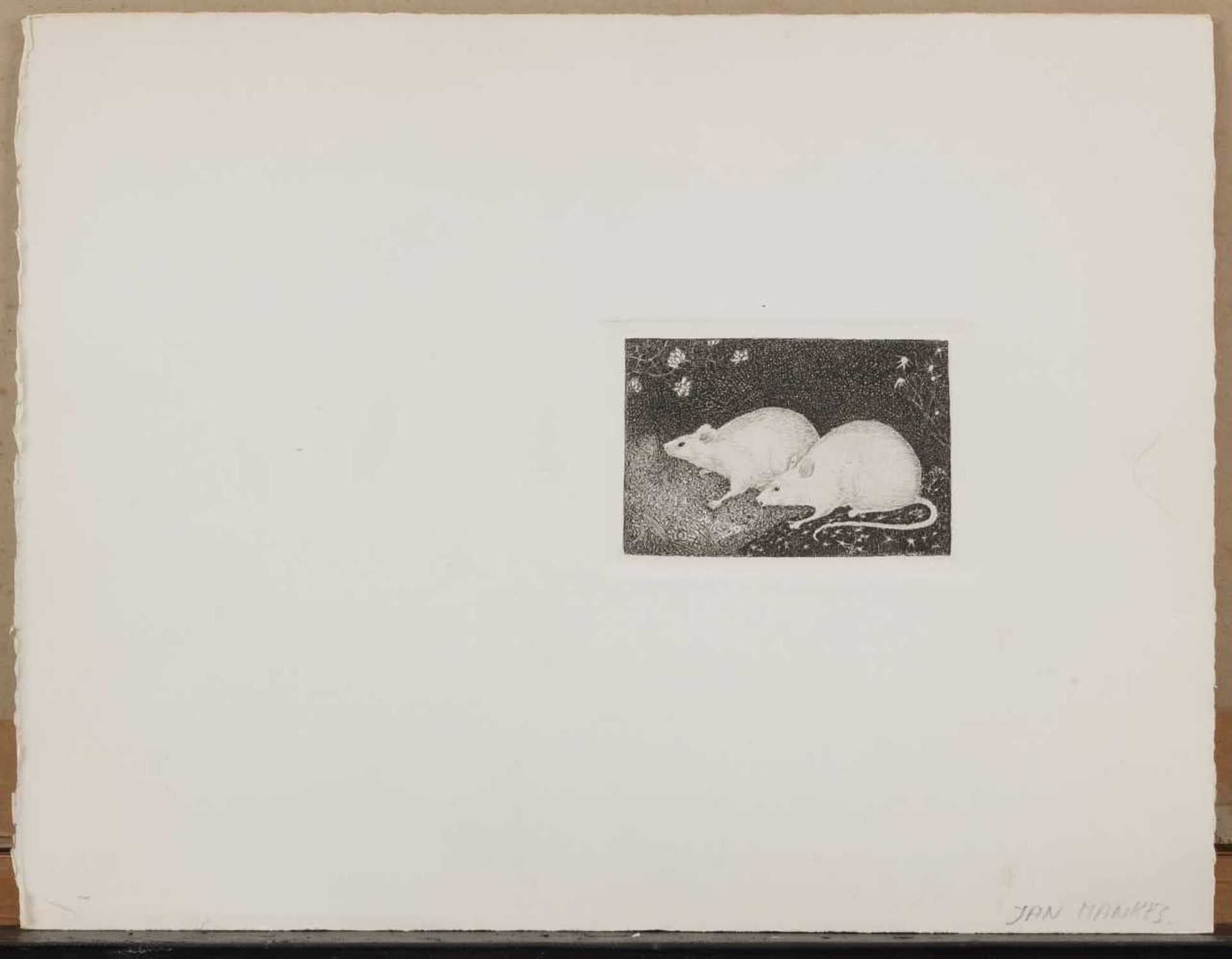 Jan Mankes (Meppel 1889 - 1920 Eerbeek), Twee muizen, naar links zittend. - Bild 2 aus 3