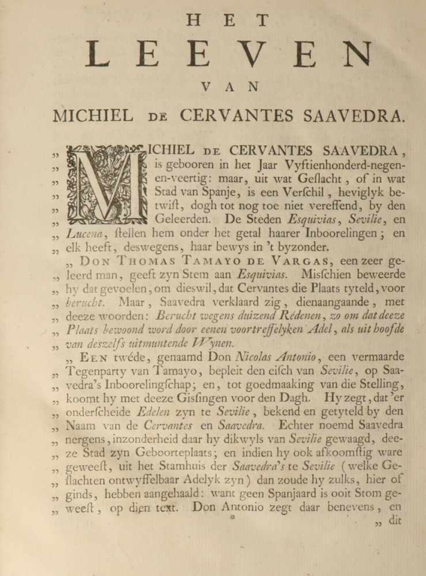 Miguel de Cervantes Saavedra. Don Quichot van La Mancha in half lederen band. 1746 - Bild 4 aus 9