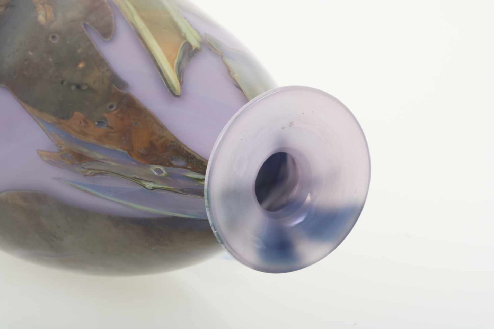 Een glazen expirimentele Unica vaas, Ales Vasicek. Leerdam, 21e eeuw. - Bild 3 aus 4