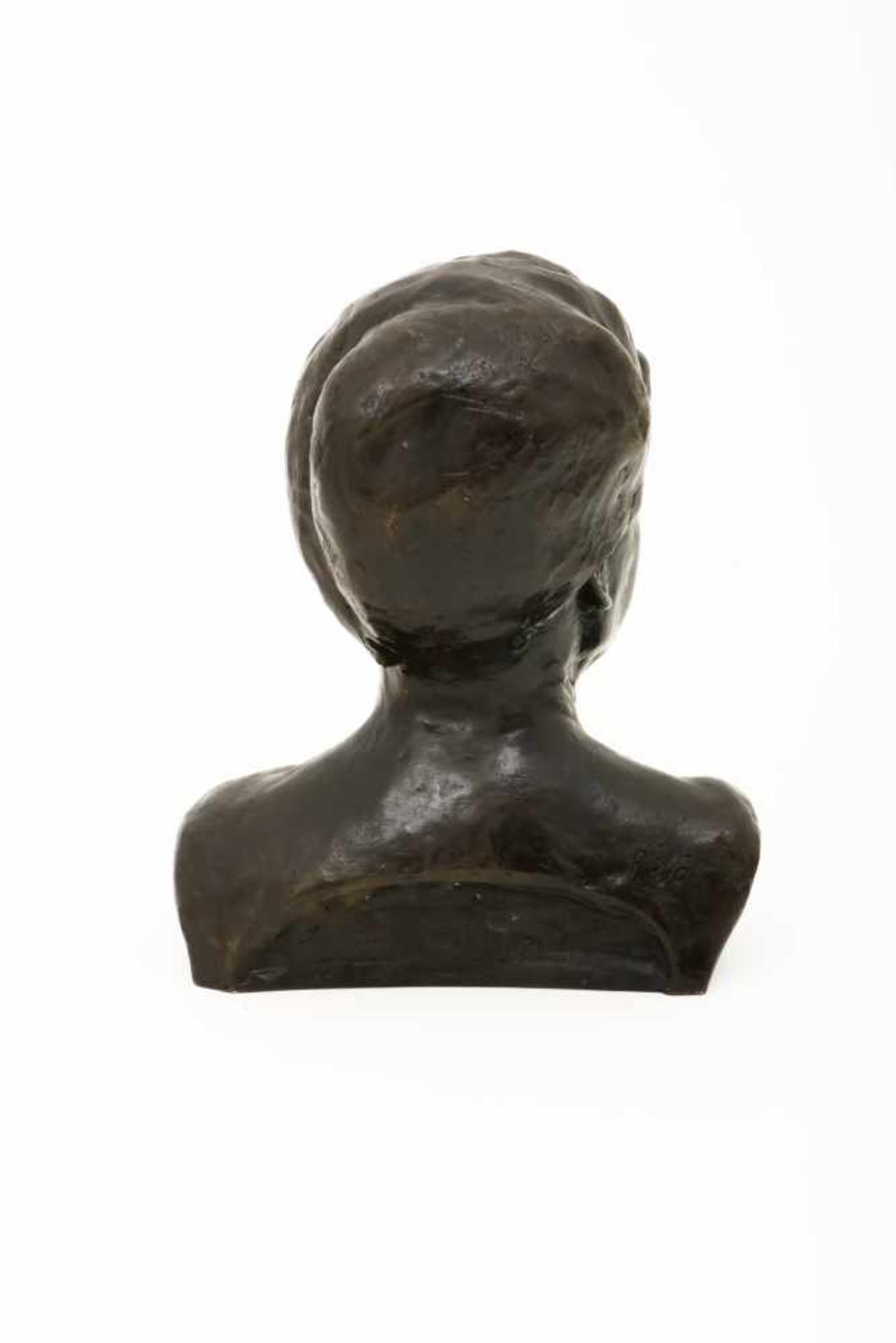 Een bronzen buste van een man, gesigneerd Pejé, 20e eeuw. - Image 2 of 3