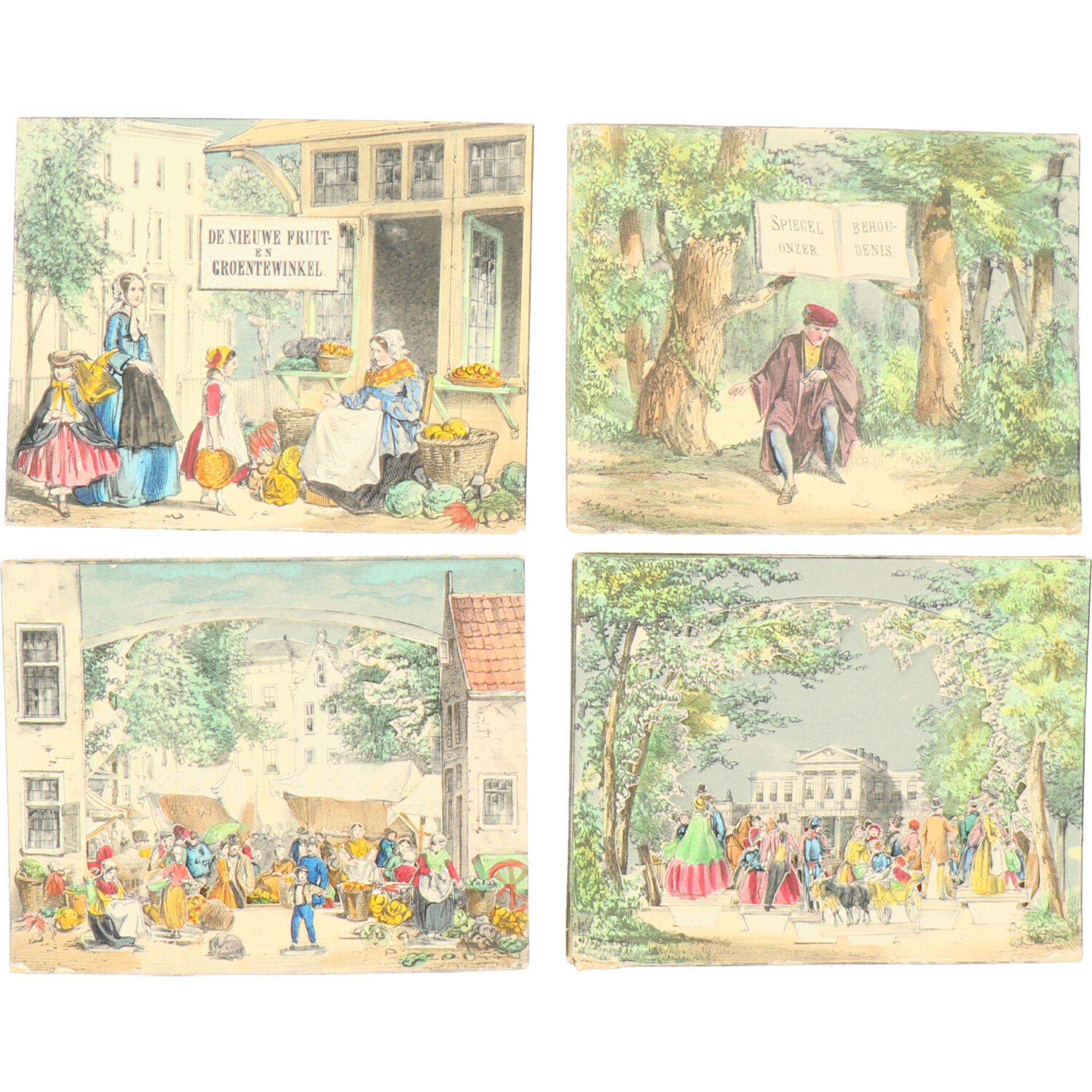 Een lot van (2) zogenaamde "Peepshows", Haarlem, Hollands, ca. 1860. - Image 2 of 3