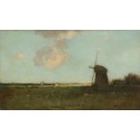J.H. (Jan) Weissenbruch (Den Haag 1824 - 1903), Molen in een landschap.