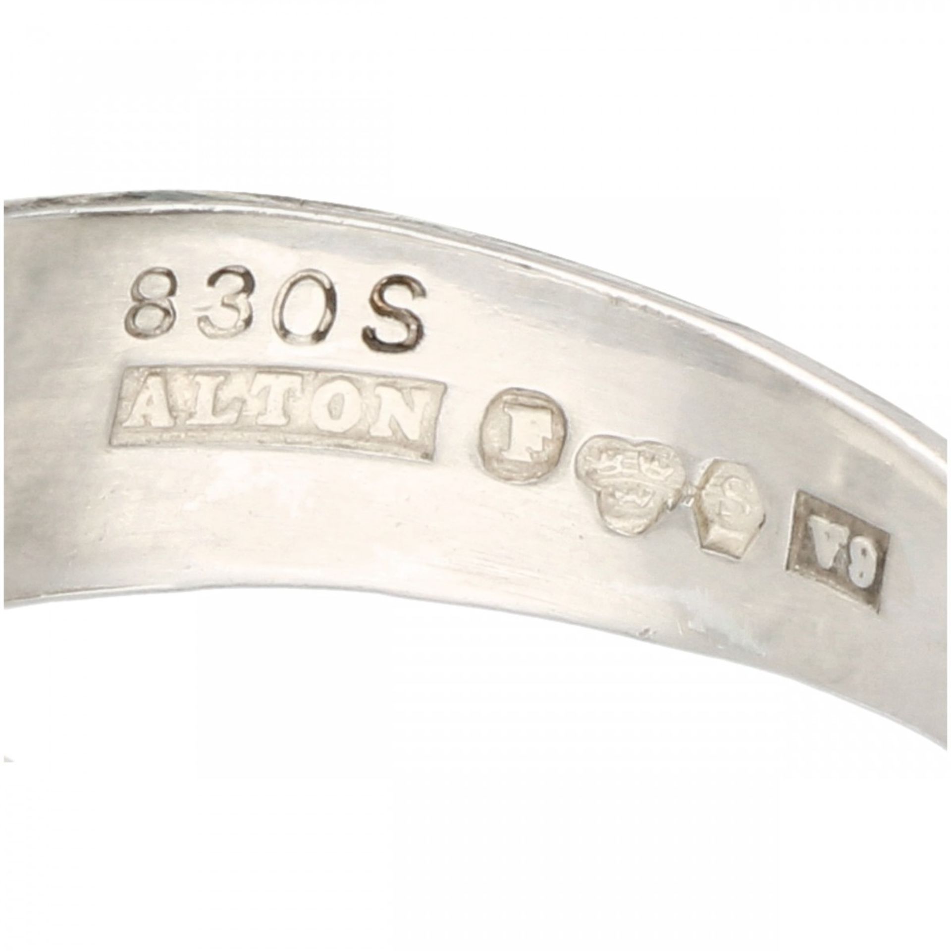 Zilveren Alton solitair ring, met bergkristal - 830/1000. - Image 4 of 4