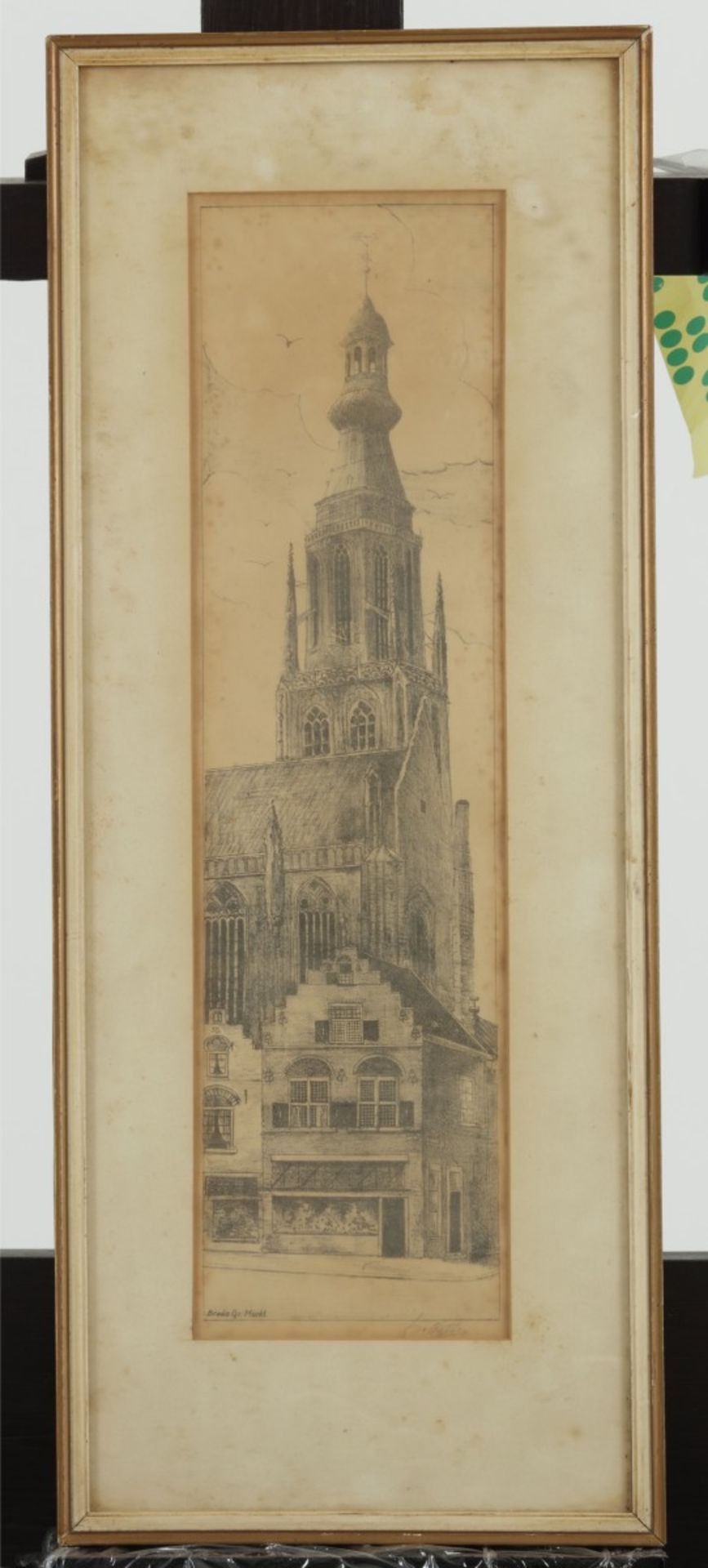 Een convoluut van twee etsen en een reproductie voorstelellende De Oude Delft te Delft, De Kerktoren - Bild 4 aus 7