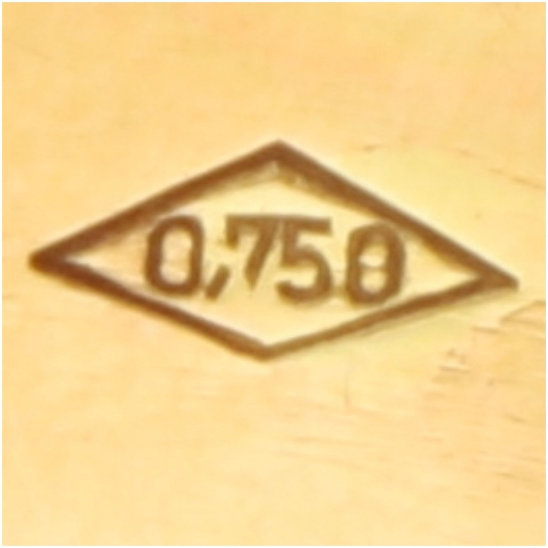 Geelgouden solitair ring, met ca. 0.40 ct. diamant - 18 kt. - Image 3 of 3