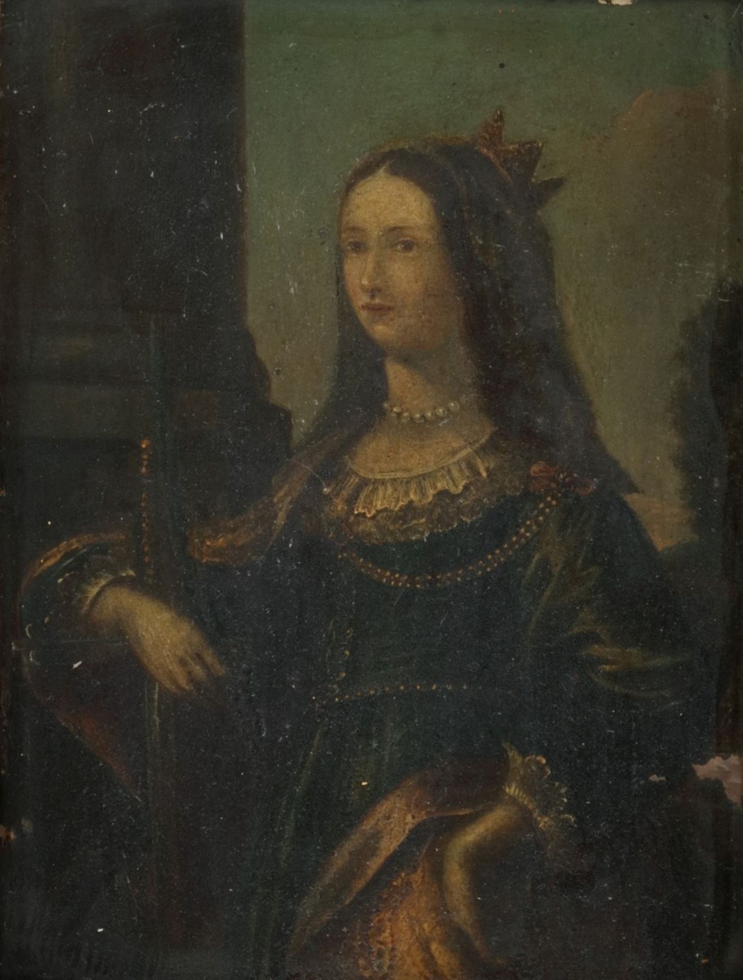 Noord Europese School, 17e eeuw. Portret van een vorstin, mogelijk St. Susanna van Rome.