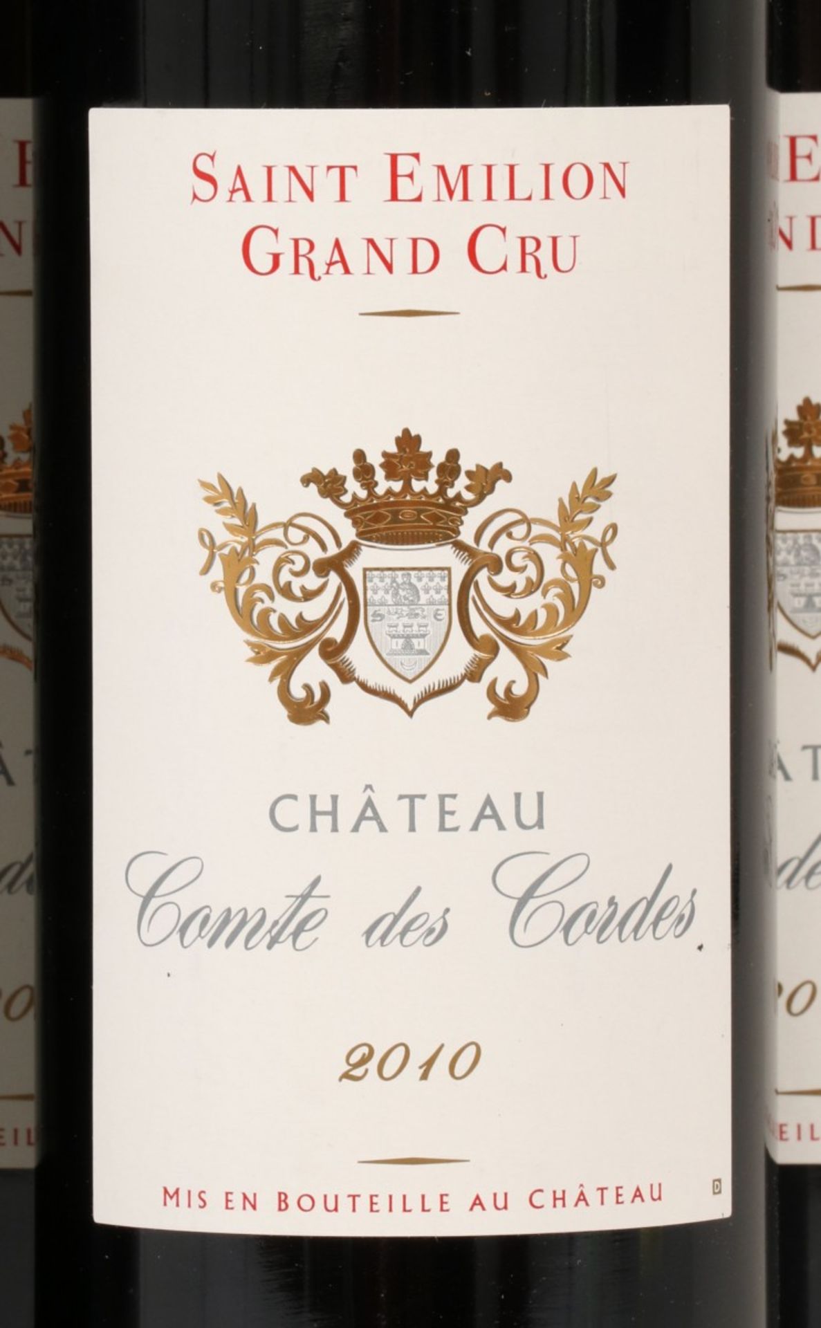 (8) Château Comte des Cordes - Saint Emilion Grand Cru - 2010. - Bild 2 aus 2