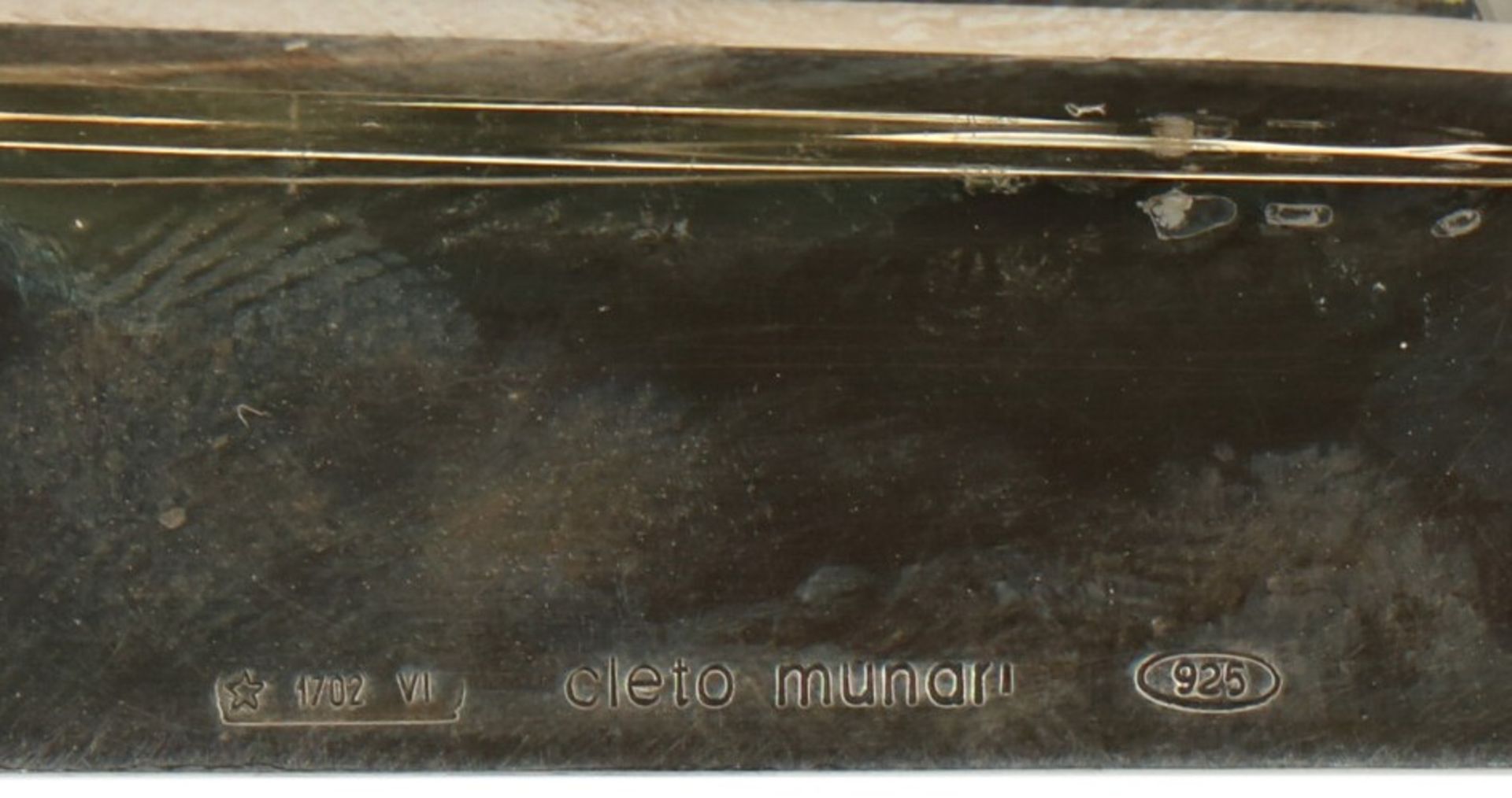 Dienblad 'Cleto Munari' zilver. - Bild 3 aus 3