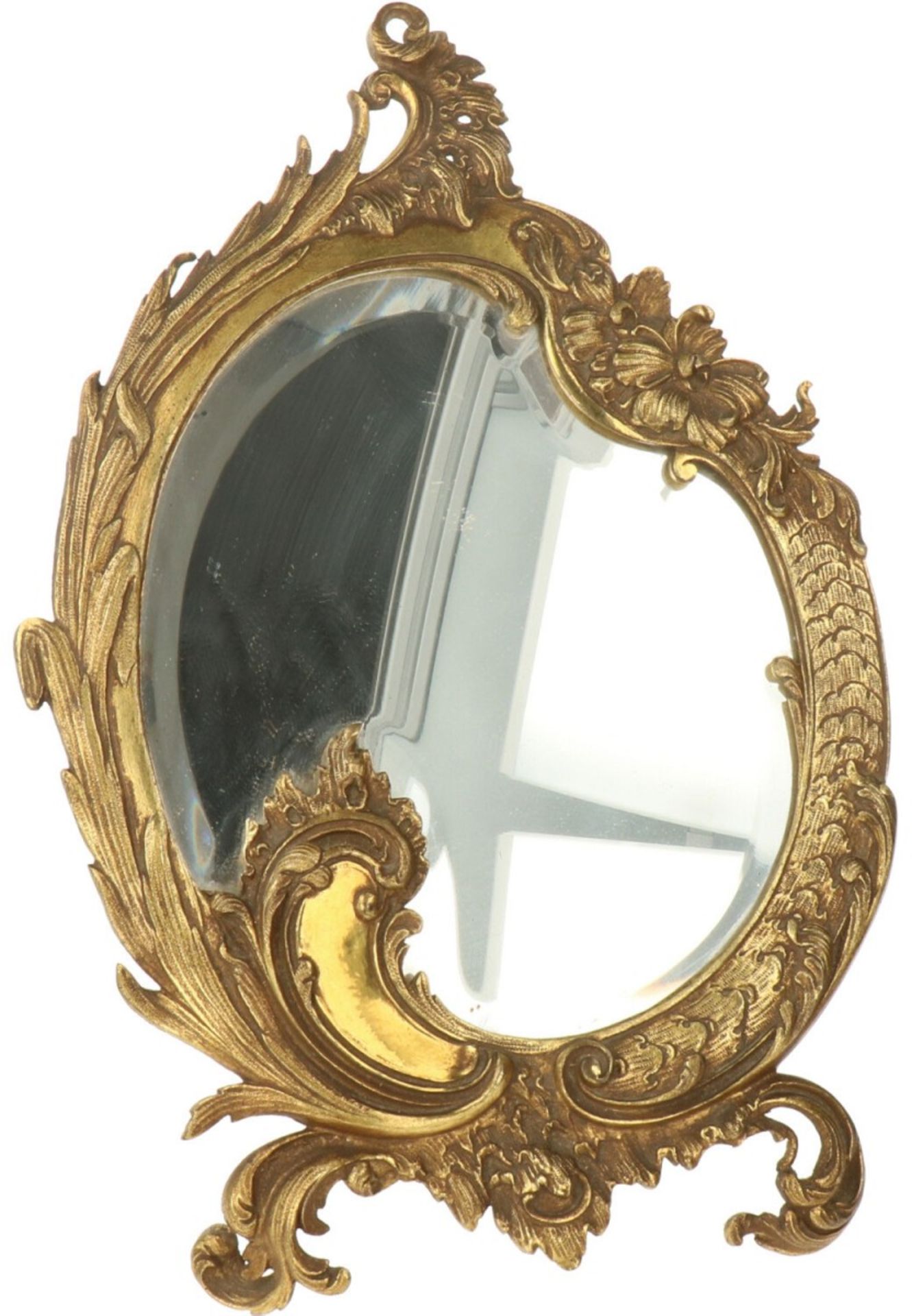 Een vergulde kaptafel spiegel, 20e eeuw.