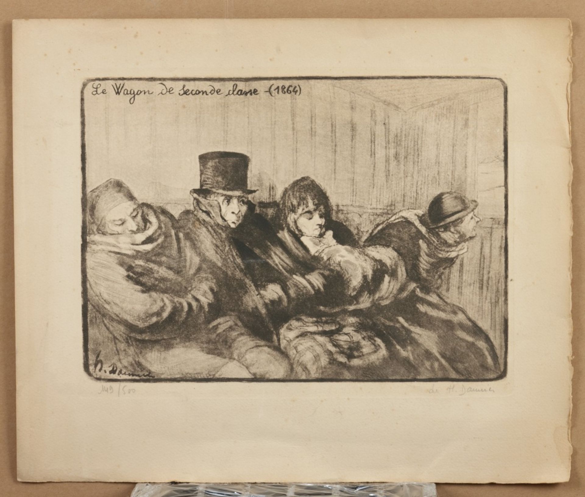 Een ets van Nijmegen en een litho naar Daumier. (2x) - Bild 2 aus 5