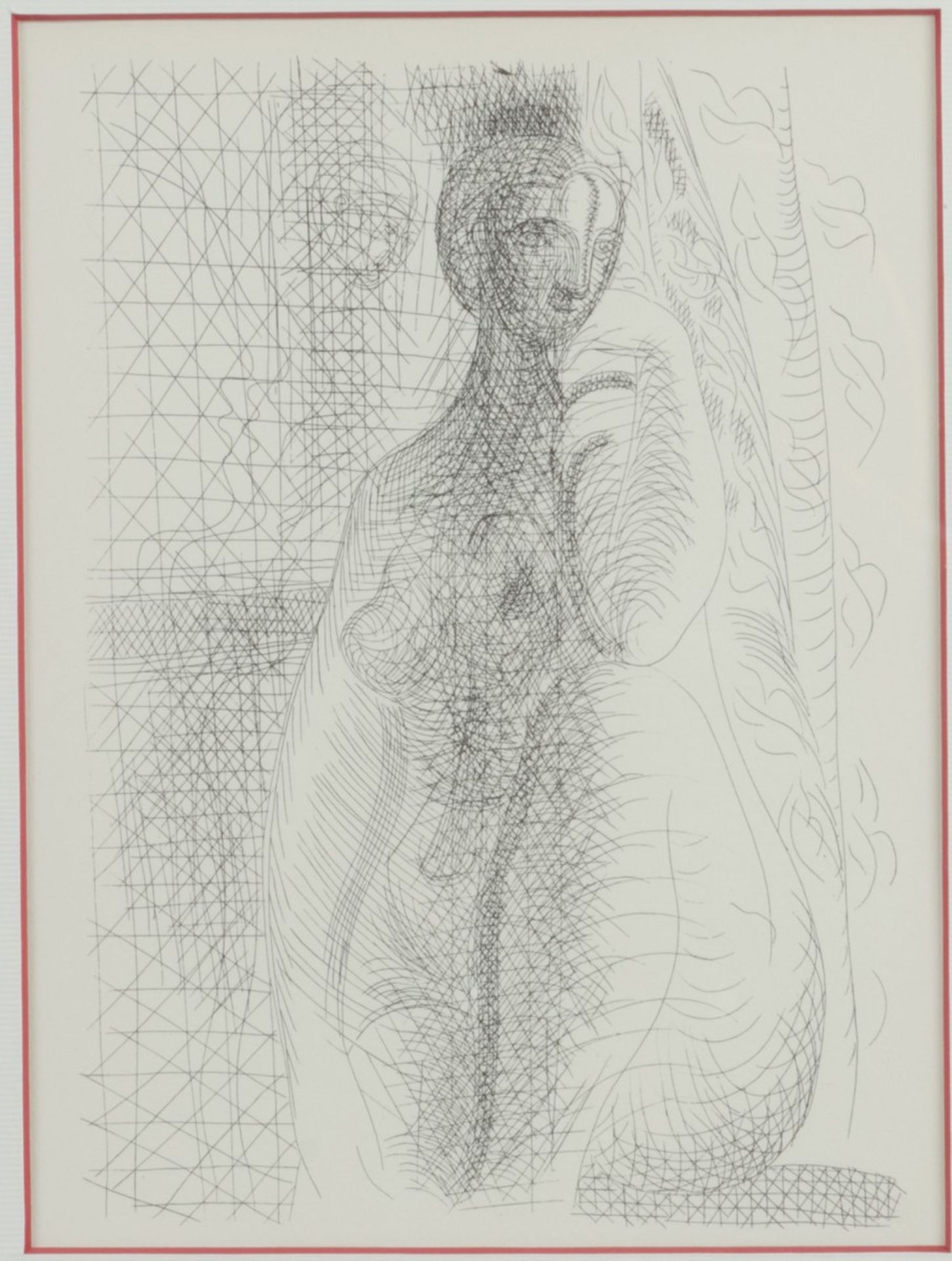 Picasso, Pablo (1881-1973) "Seated Nude", naar ets uit 1931, herkomst: 'Suite Vollard'1956, druk: Ve
