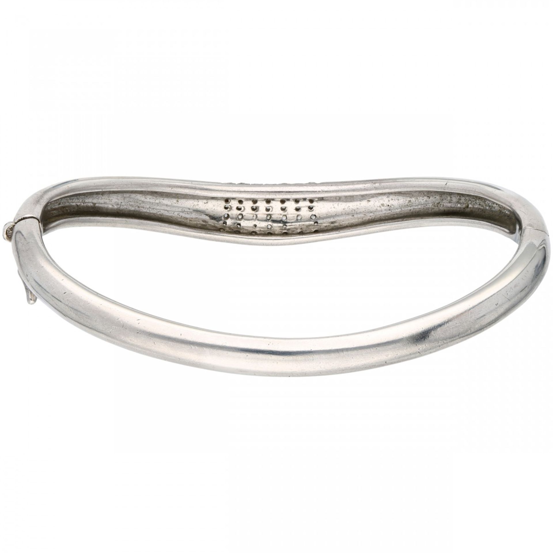 Zilveren Pierre Cardin bangle armband, met zirkonia - 925/1000. - Bild 2 aus 3