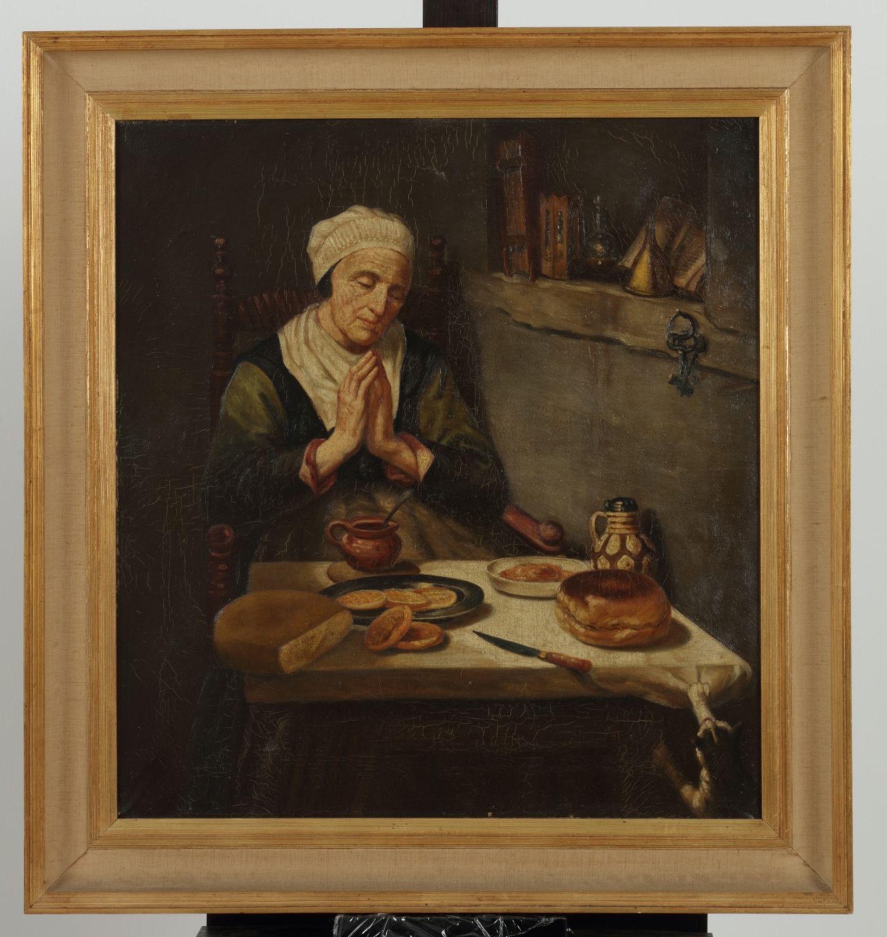 Naar Nicolaas Maes, 'Het gebed zonder end', naar het origineel in het Rijksmuseum onder nummer: SK-C - Bild 2 aus 3