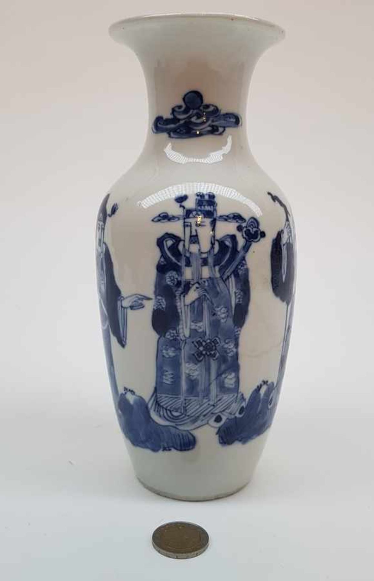 (Aziatica) Porseleinen vaas met decor van geleerden, China, eind 19e eeuw - Bild 2 aus 6