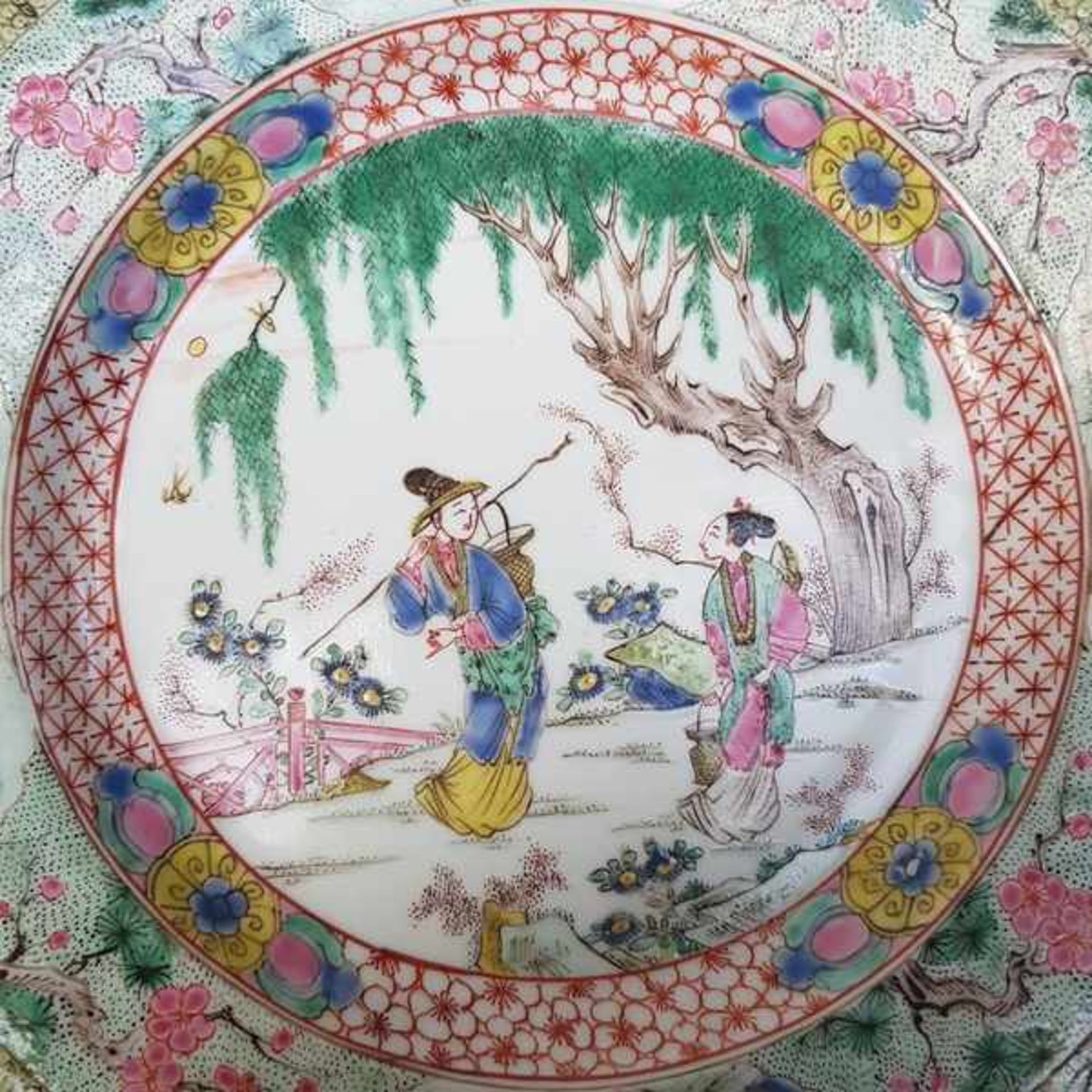(Aziatica) Porselein, vier borden, drie schotels en twee kommen, China, 18e en 19e eeuw - Bild 8 aus 8