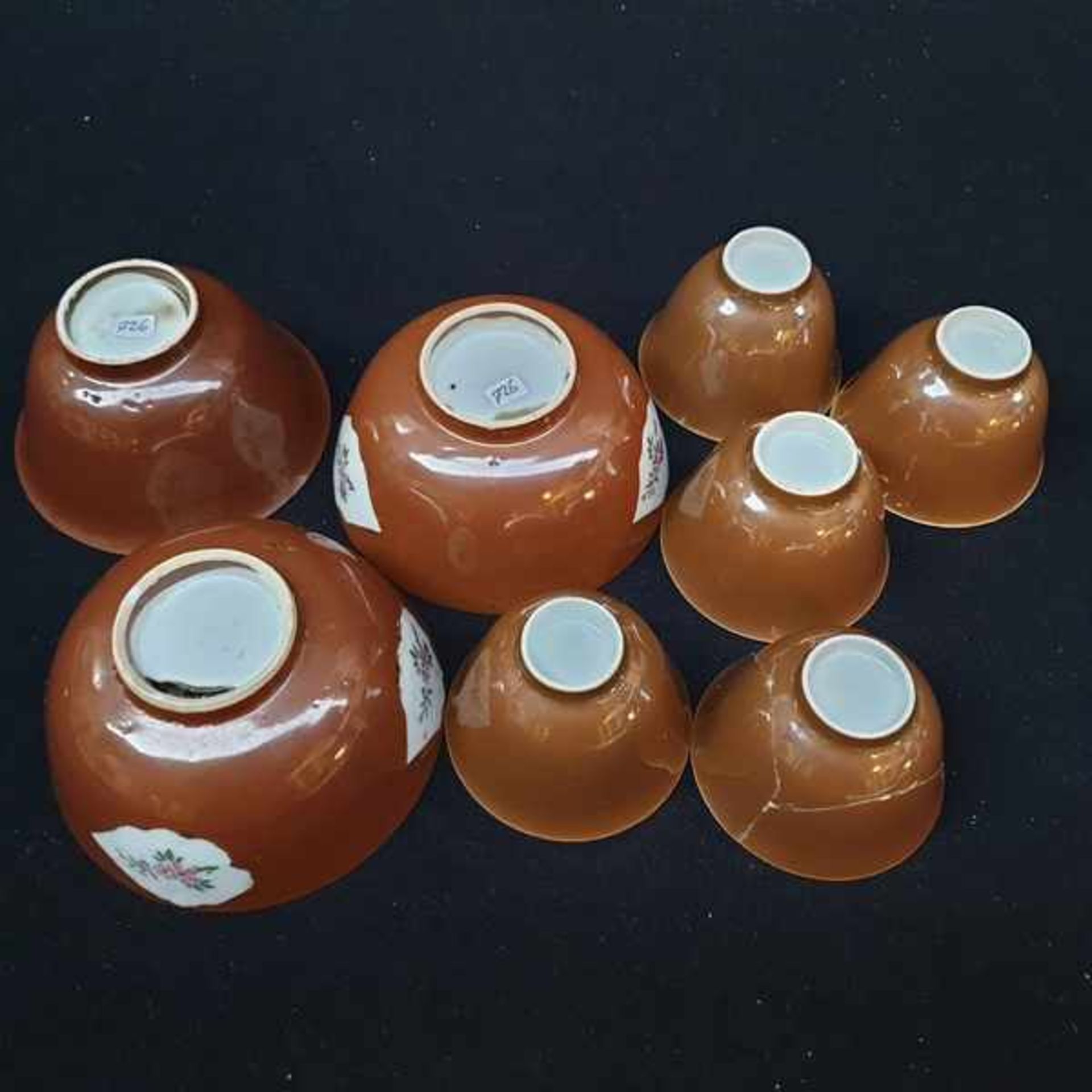 (Aziatica) Porselein, Capucijner bruine kommen, China, 19e en 20e eeuw - Bild 2 aus 9