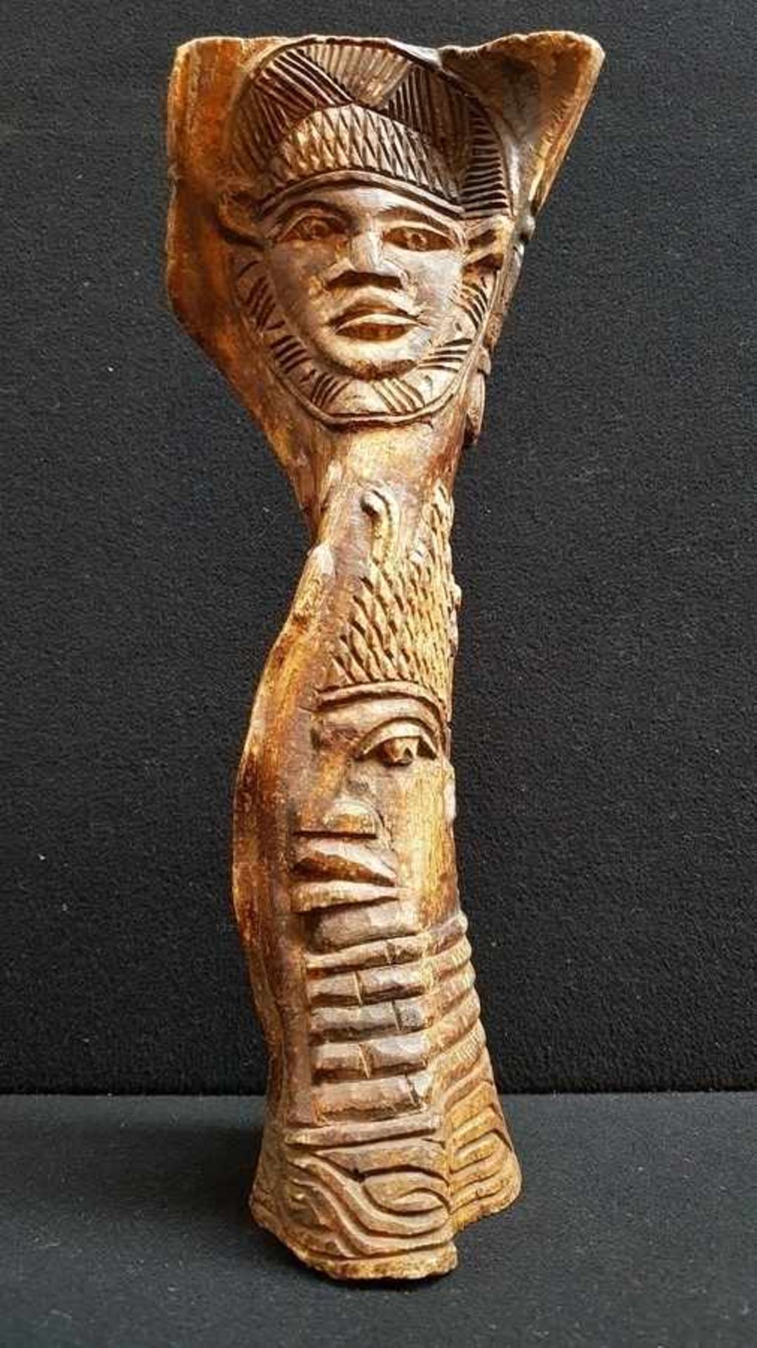 (Etnografica) Tribale kunst een beeld gemaakt van been, vermoedelijk Afrikaans, 20e eeuw - Bild 4 aus 7