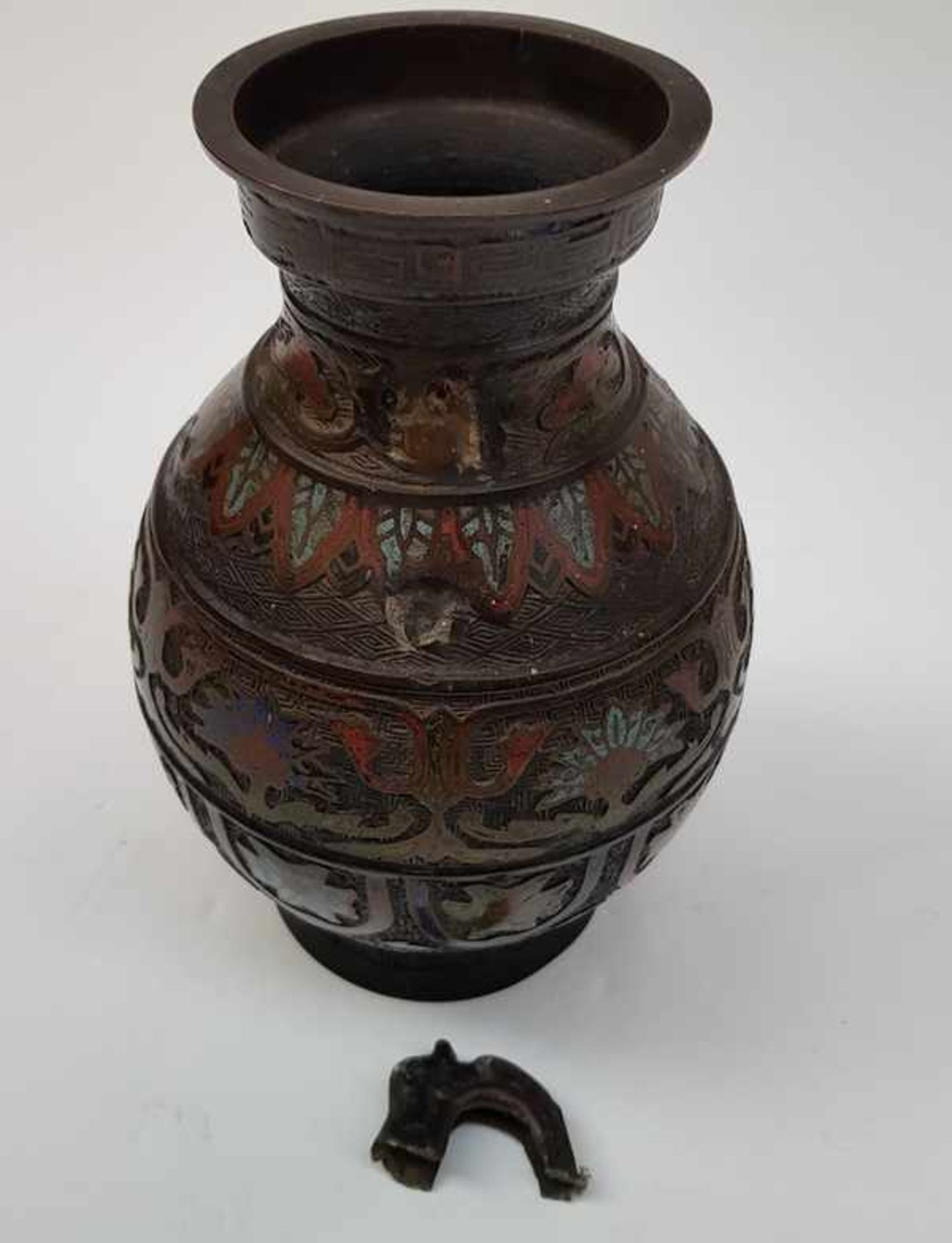 (Curiosa) Vaas cloisonnÌ©, Japan, ca. 1900<b - Bild 3 aus 6