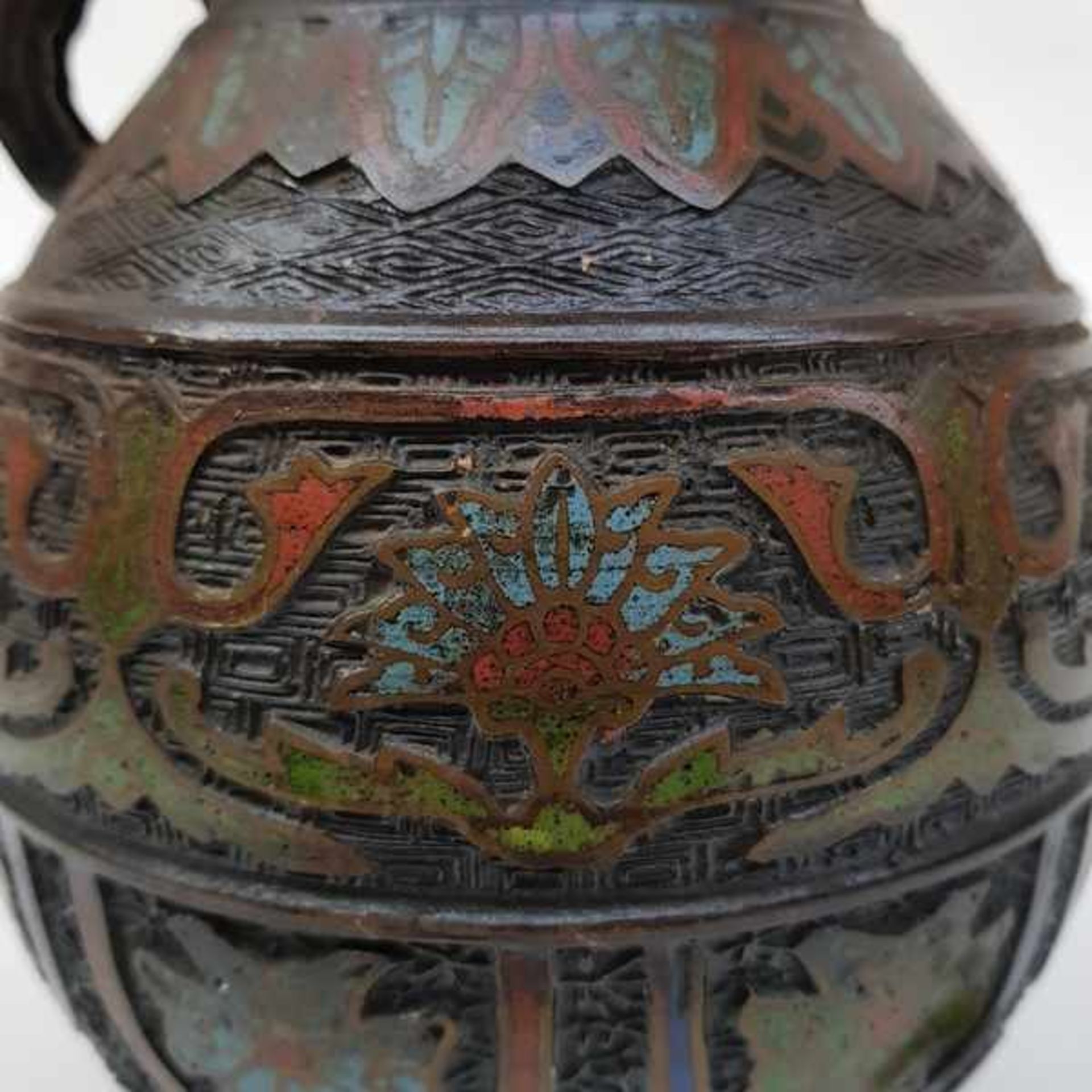 (Curiosa) Vaas cloisonnÌ©, Japan, ca. 1900<b - Bild 5 aus 6