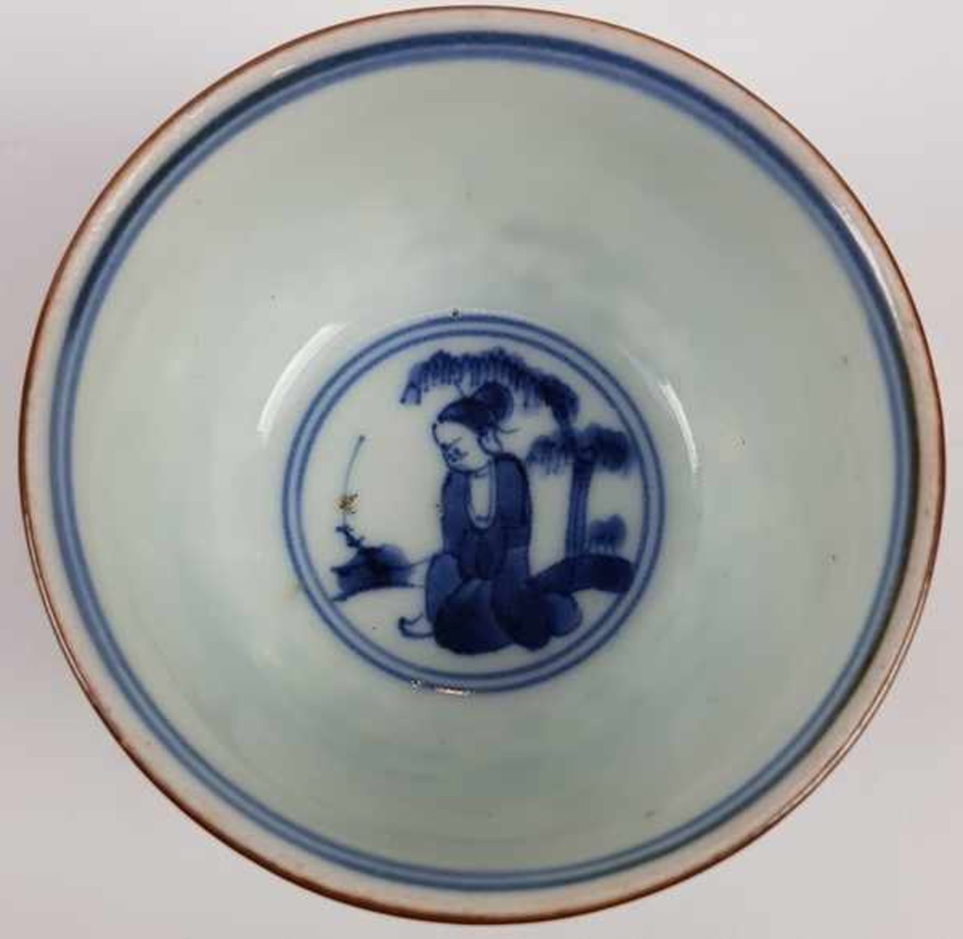 (Aziatica) Porseleinen kommen een vaas en schotels, China, 18e eeuw wo. Kangxi - Bild 5 aus 13