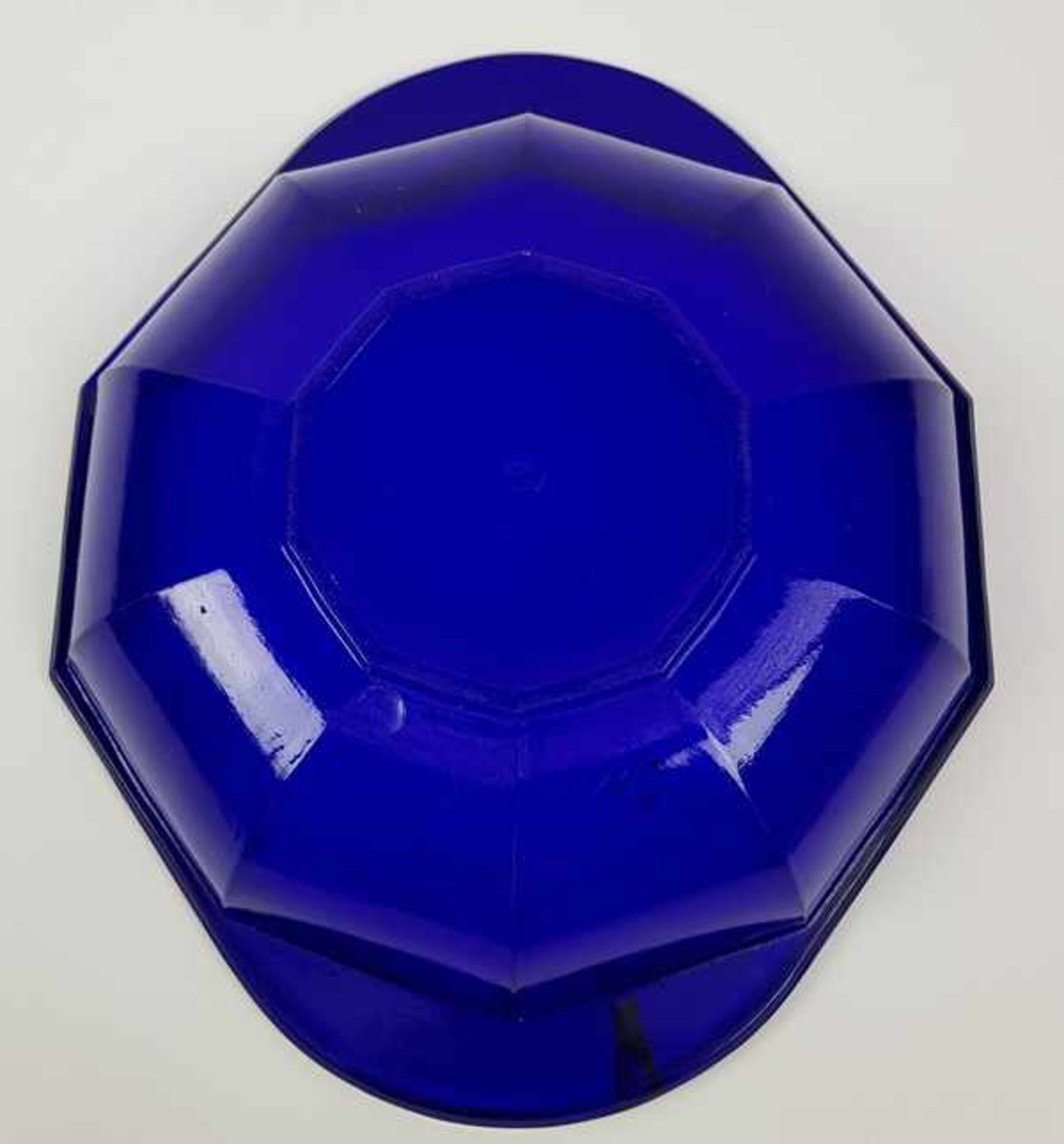 (Toegepaste kunst) Kobaltblauwe persglazen schaal, K.P.C. de Bazel LeerdamKobaltblauwe tienkantige - Bild 5 aus 6