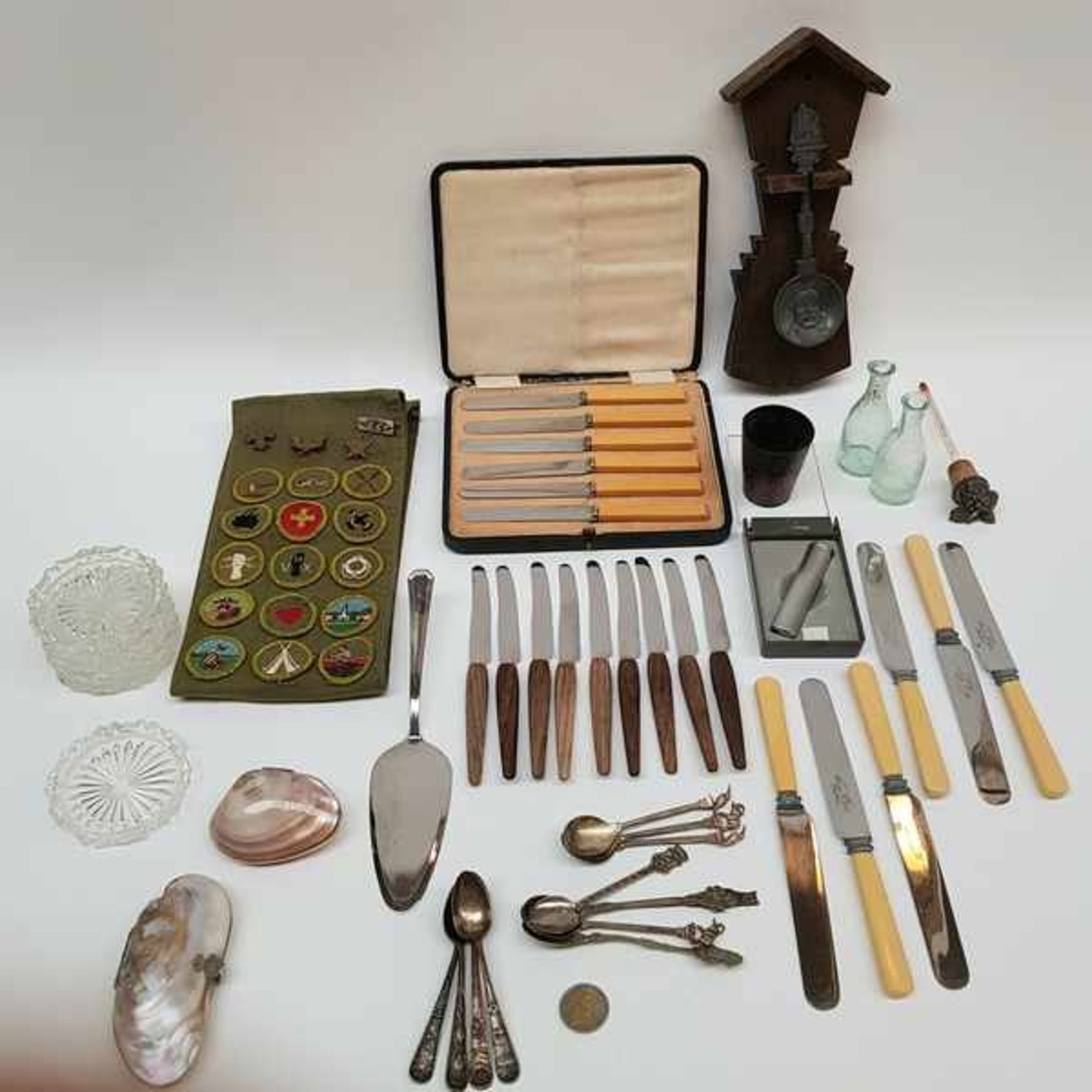 (Curiosa) Curiosa divers lotDivers lot waaronder theelepels, glazen onderzetters, aansteker - Bild 2 aus 8