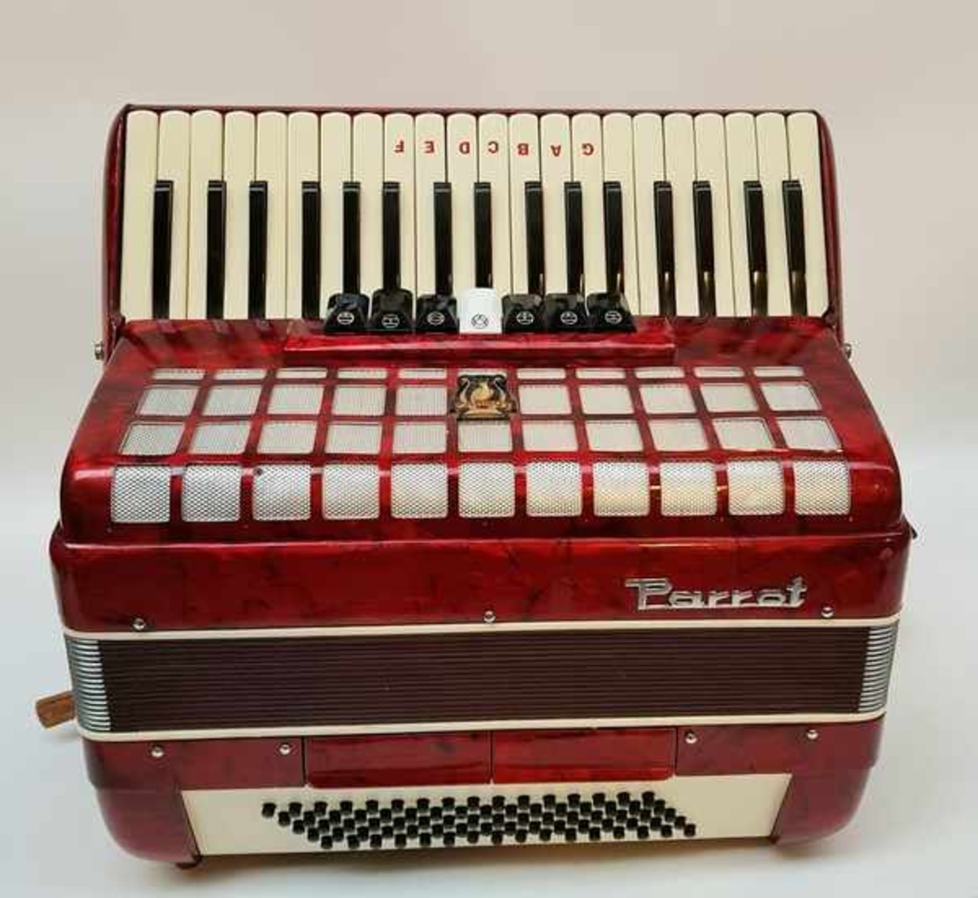 (Muziekinstrument) Parrot accordeonAccordeon Parrot, 7 klavier, 80 bas, 2 baskant. Inclusief - Bild 3 aus 7