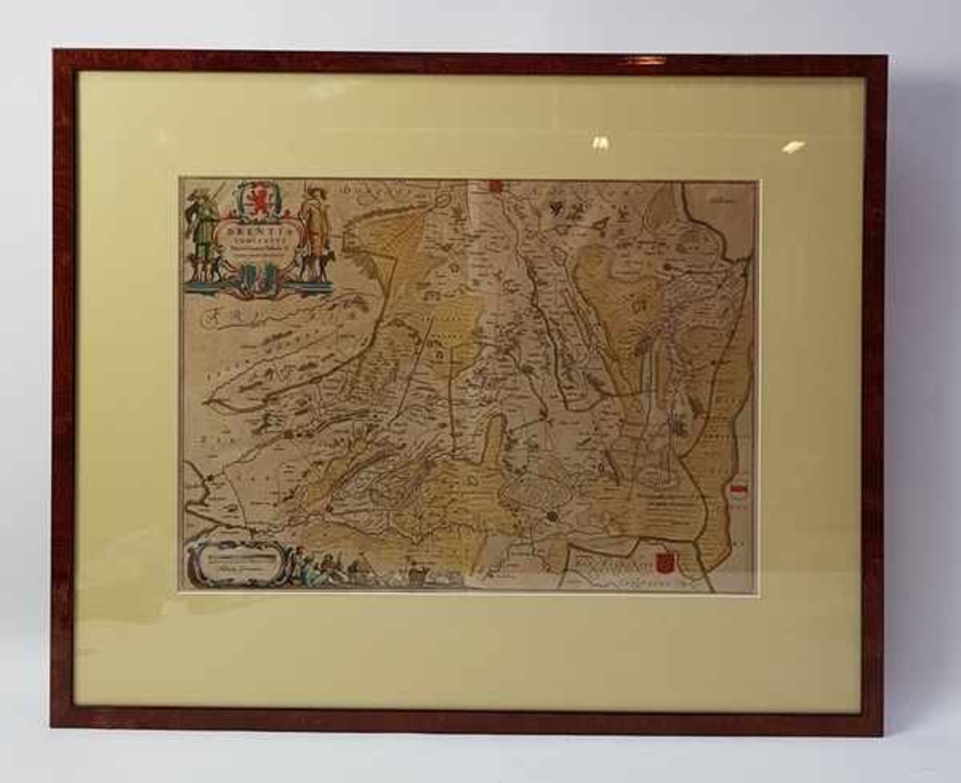 (Antiek) Kopergravure "Kaart van Drenthe" Cornelis PijnackerKopergravure Cornelis Pijnacker (1570-