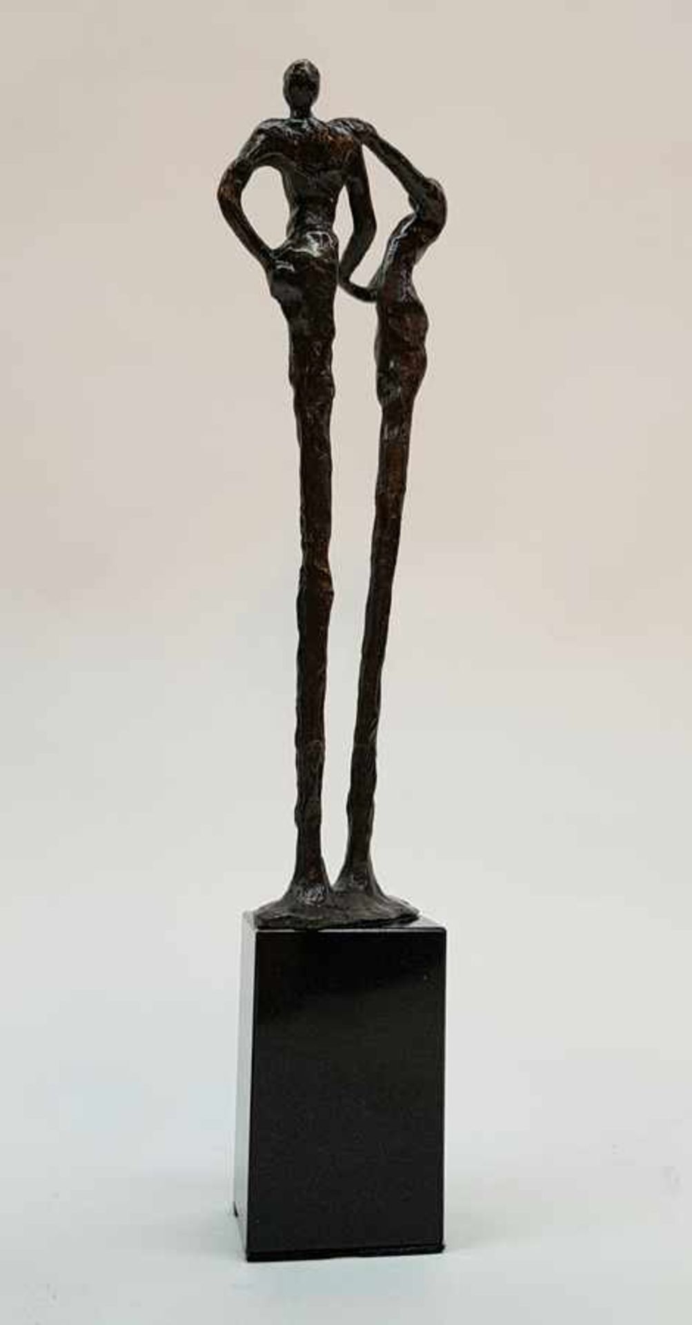 (Kunst) Beelden brons, gesigneerd CanBeeld met twee figuren is gesigneerd met Can, Corry van - Image 13 of 13