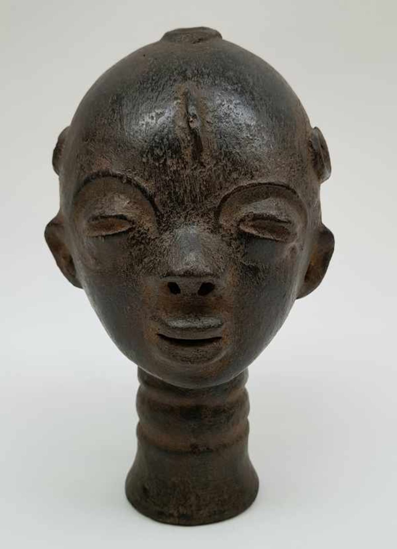 (Etnografica) Terracotta, Ashanti hoofd, Chana Afrika.Terracotta, Ashanti hoofd, Chana Afrika.