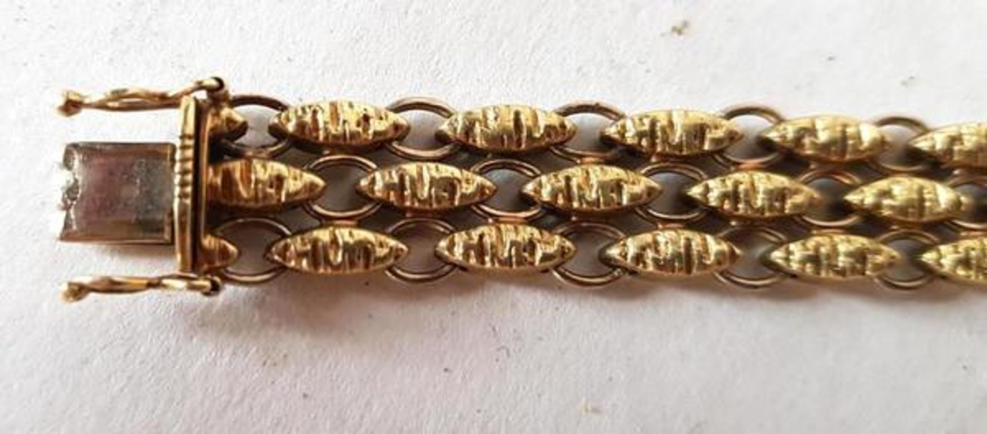 (Goud) Gouden armband14 karaat goud. Gewicht 21,24 gram Conditie: Goed - Image 4 of 7