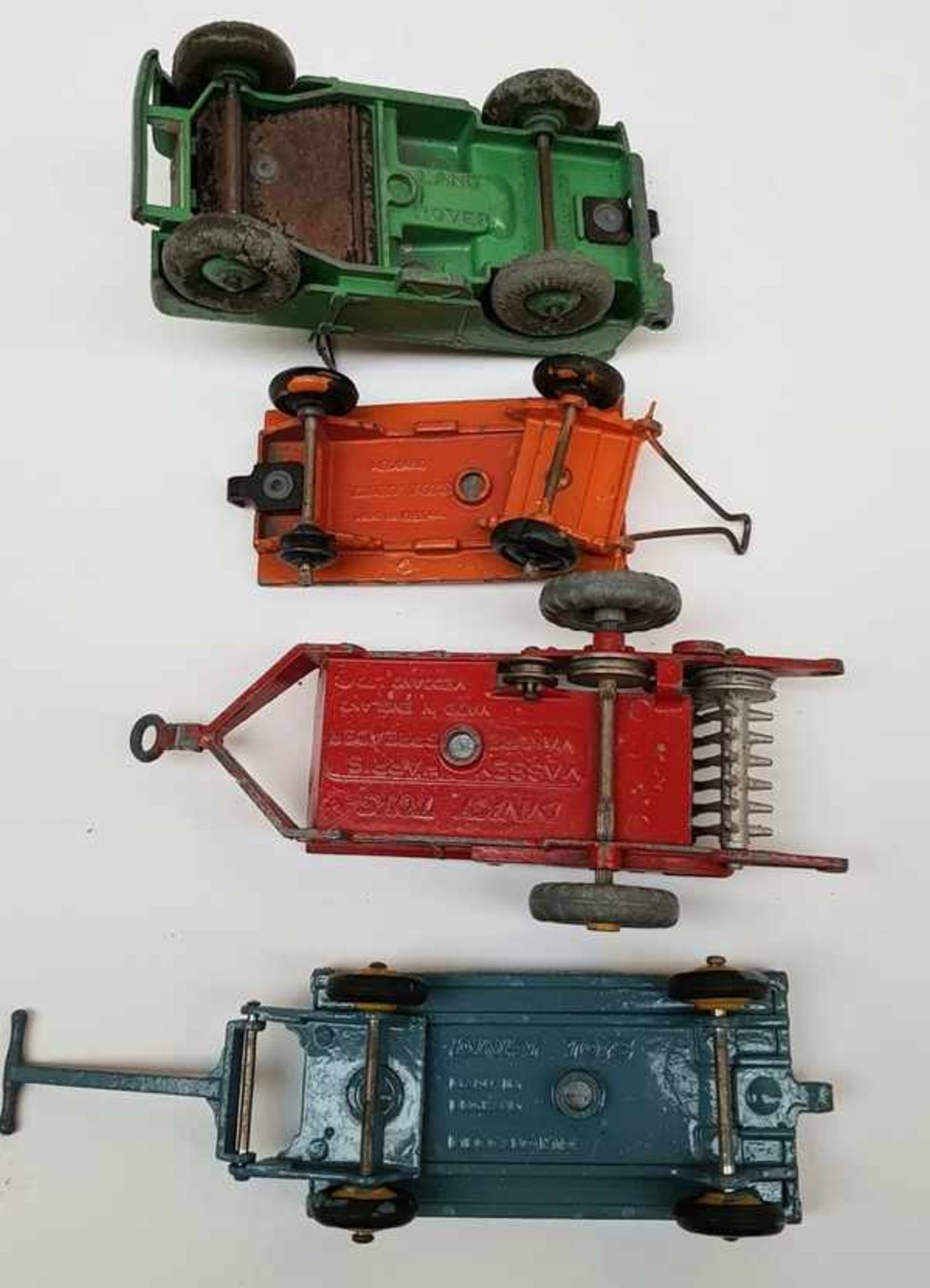 (Speelgoed) Dinky ToysLandrover, open aanhangers, politiemotor met zijspan en Massey Harris bemester - Image 7 of 15